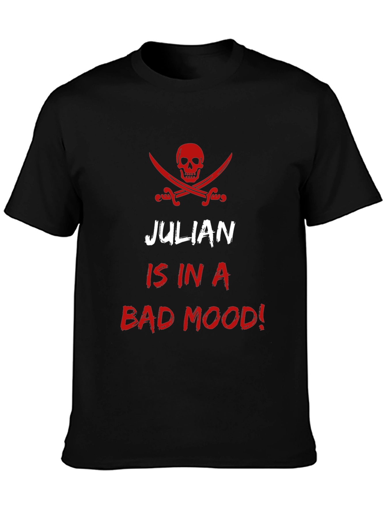 Julian in a Bad Mood Mens Black T-Shirt