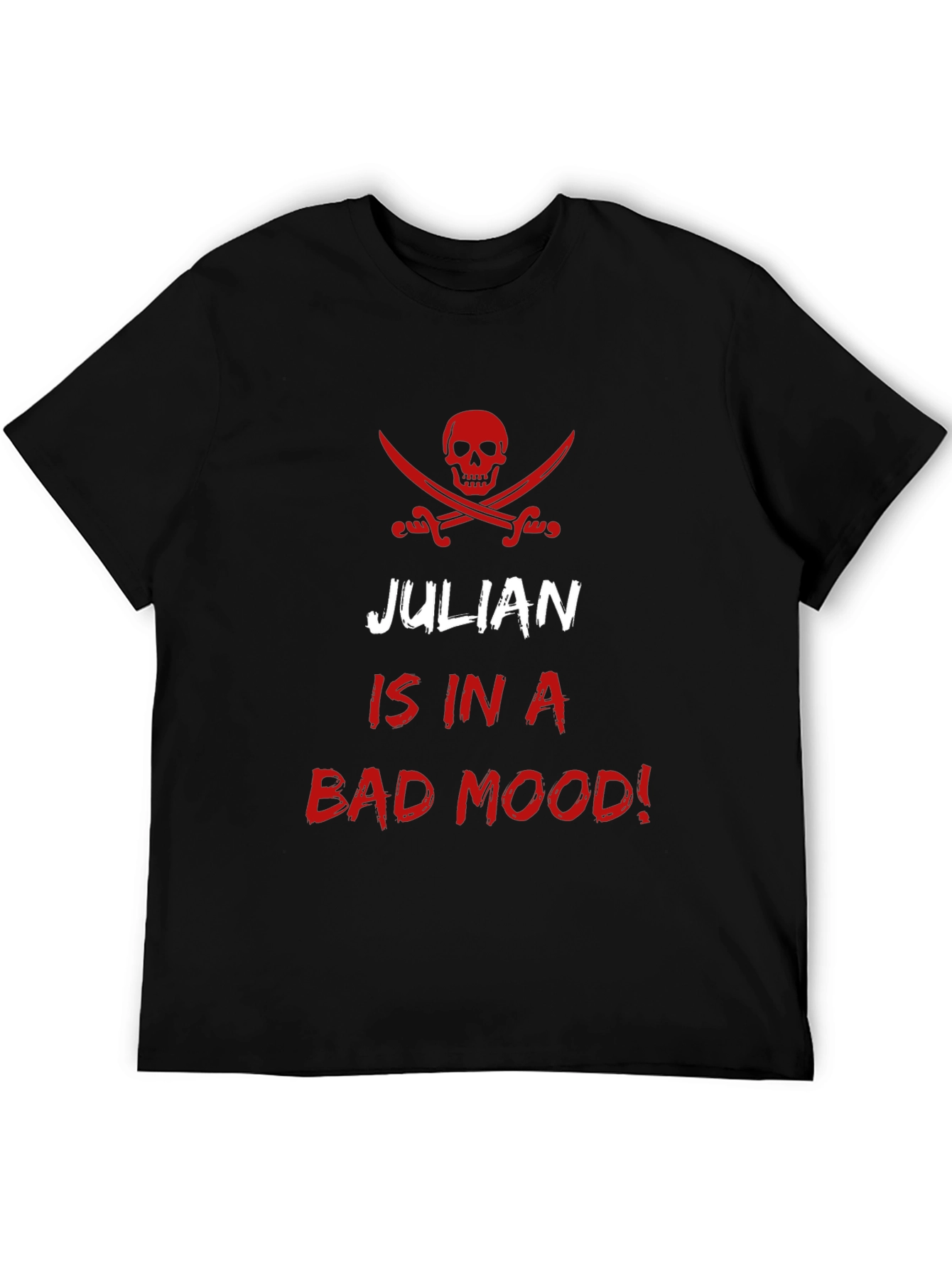Julian in a Bad Mood Mens Black T-Shirt