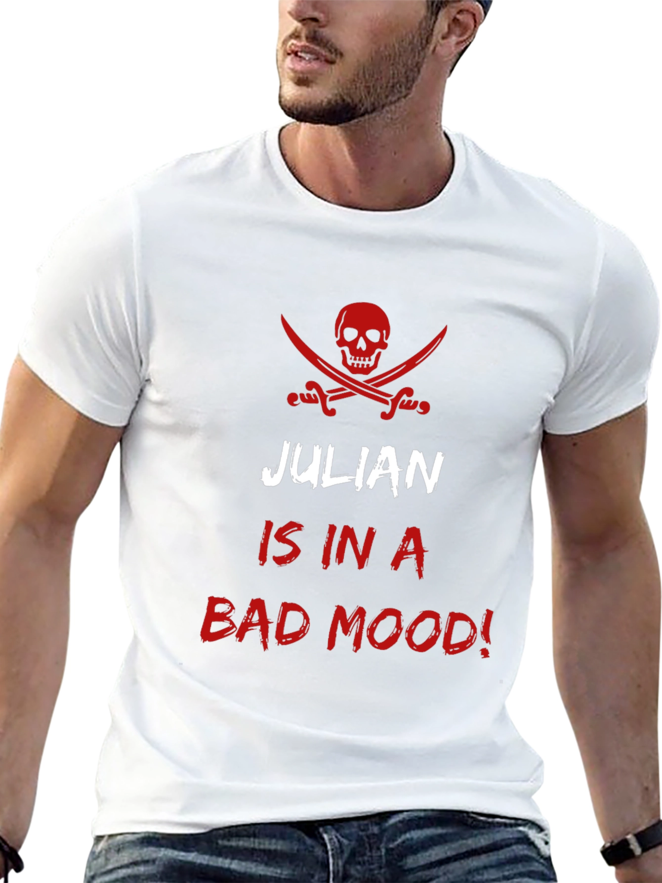 Julian in a Bad Mood Mens Black T-Shirt