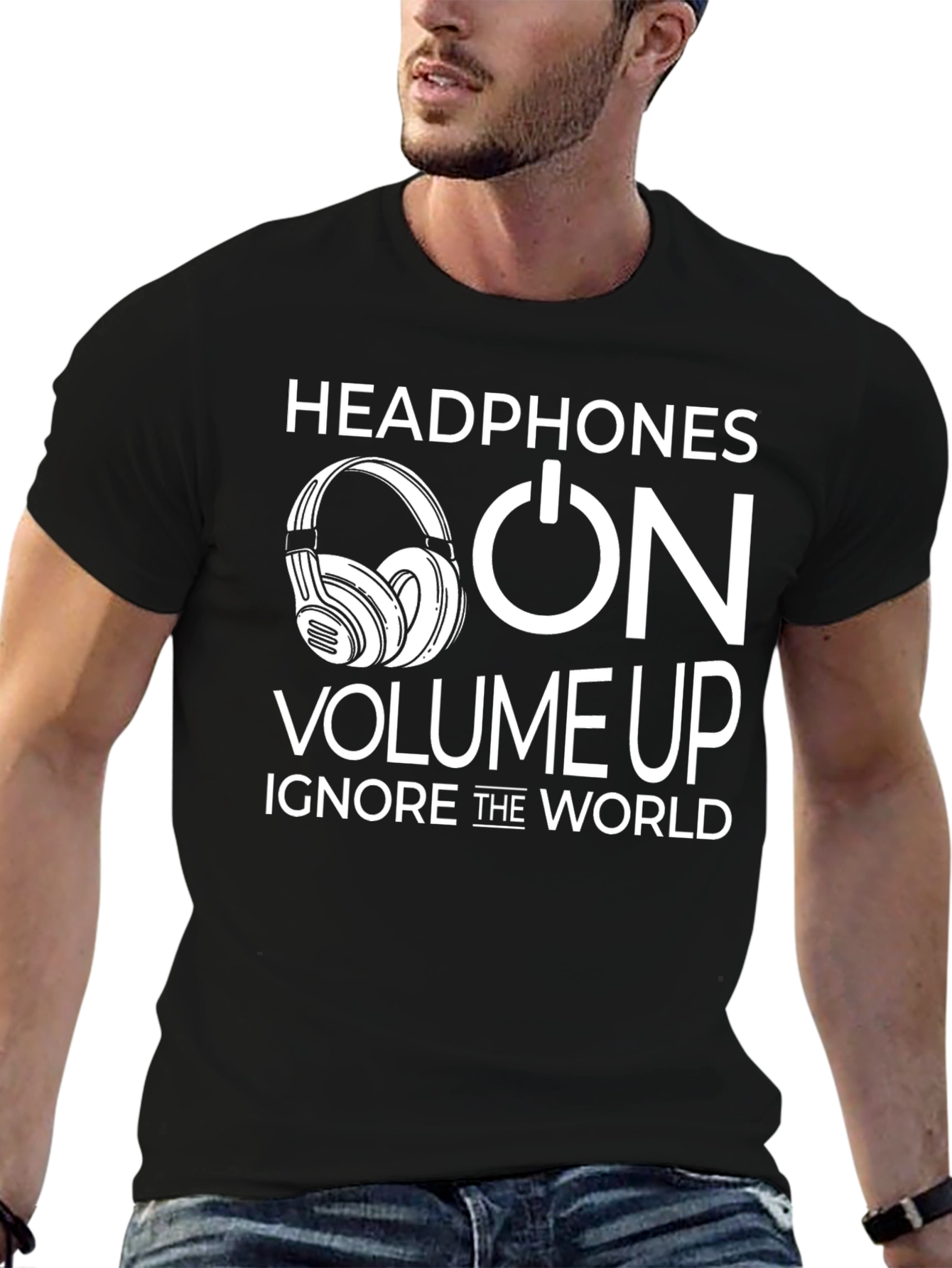 Headphones On Volume Up T-Shirt