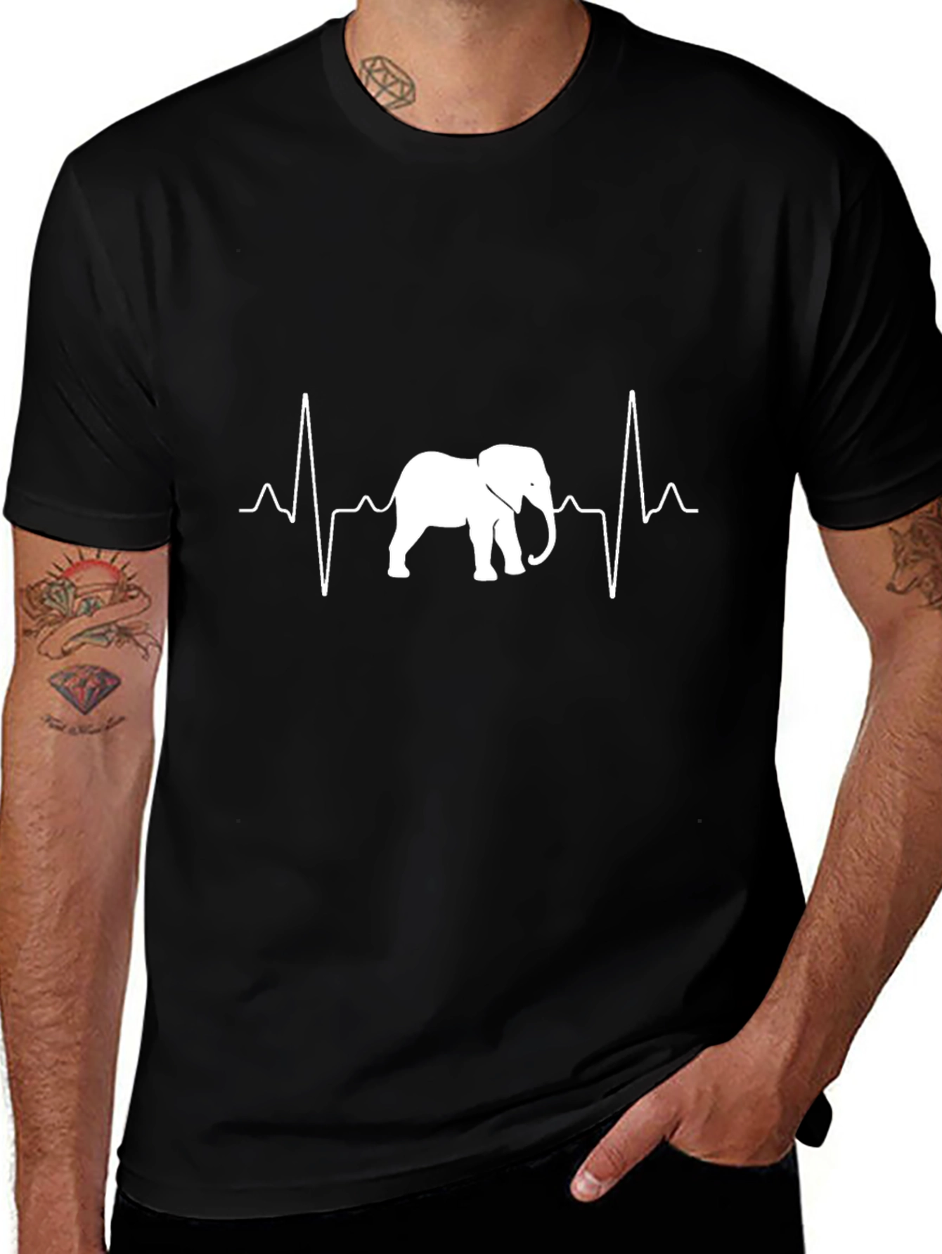 Elephant Heartbeat T-Shirt - Unique Design
