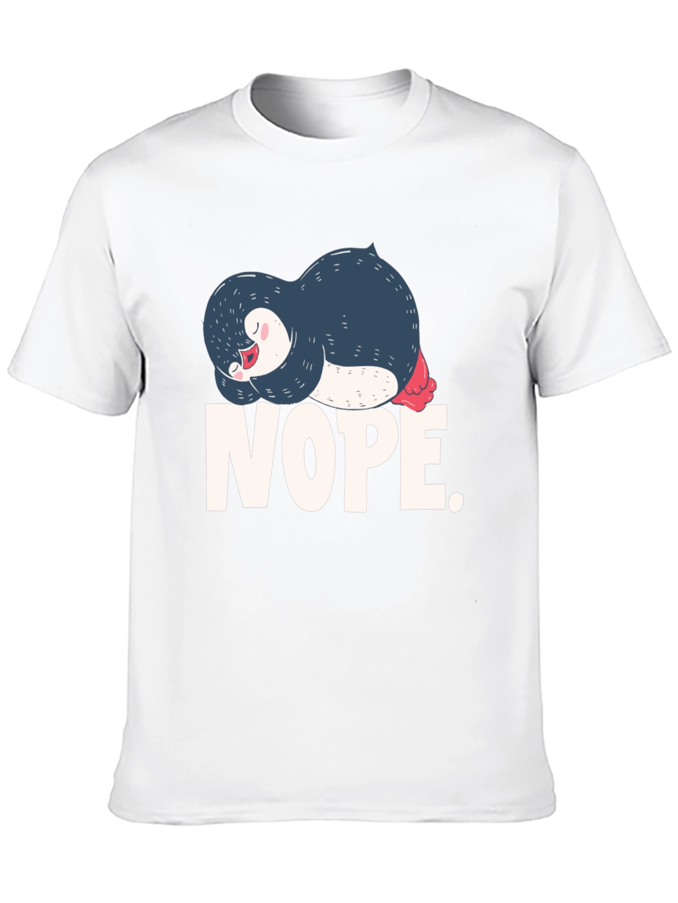 Nope Penguin Graphic T-Shirt