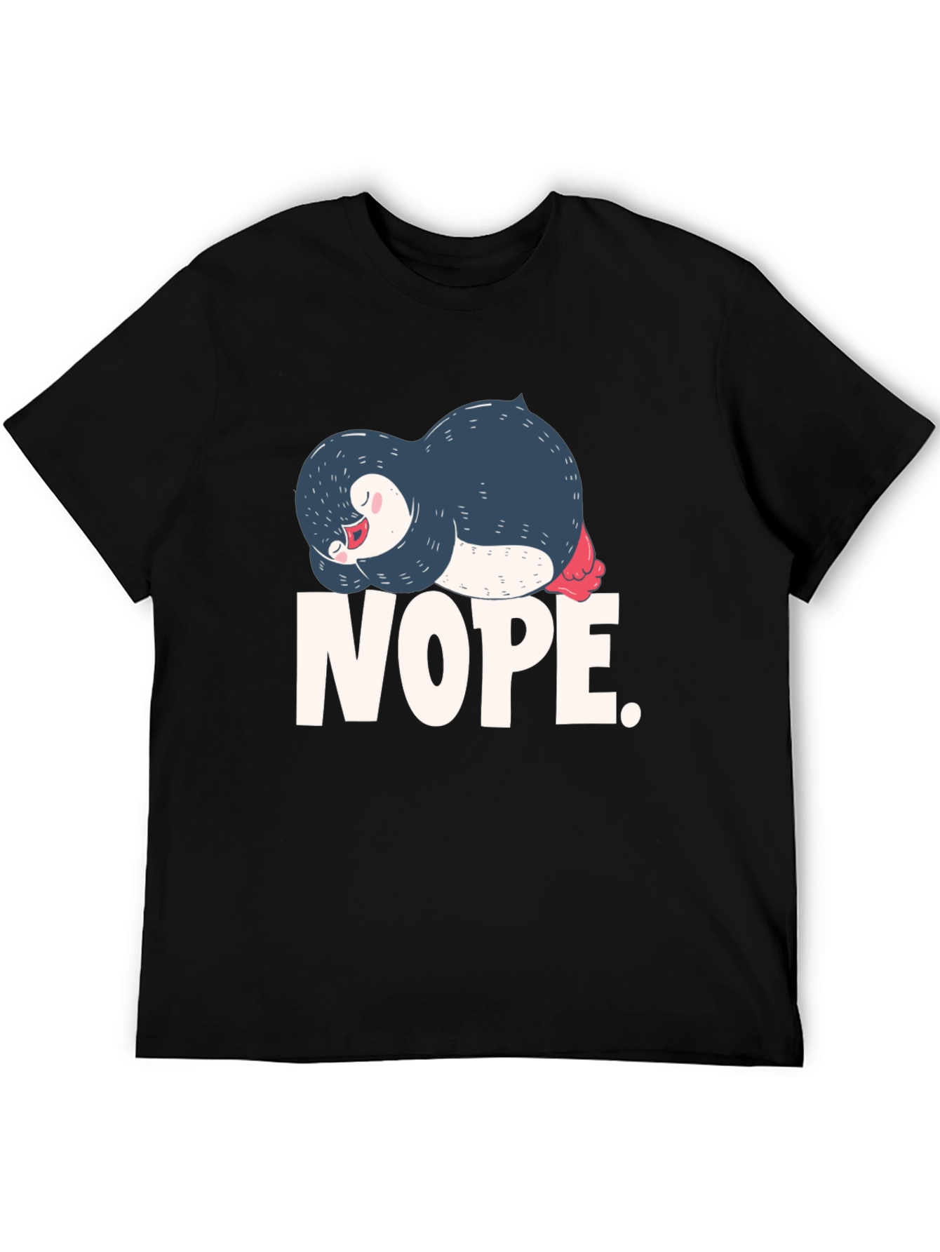Nope Penguin Graphic T-Shirt