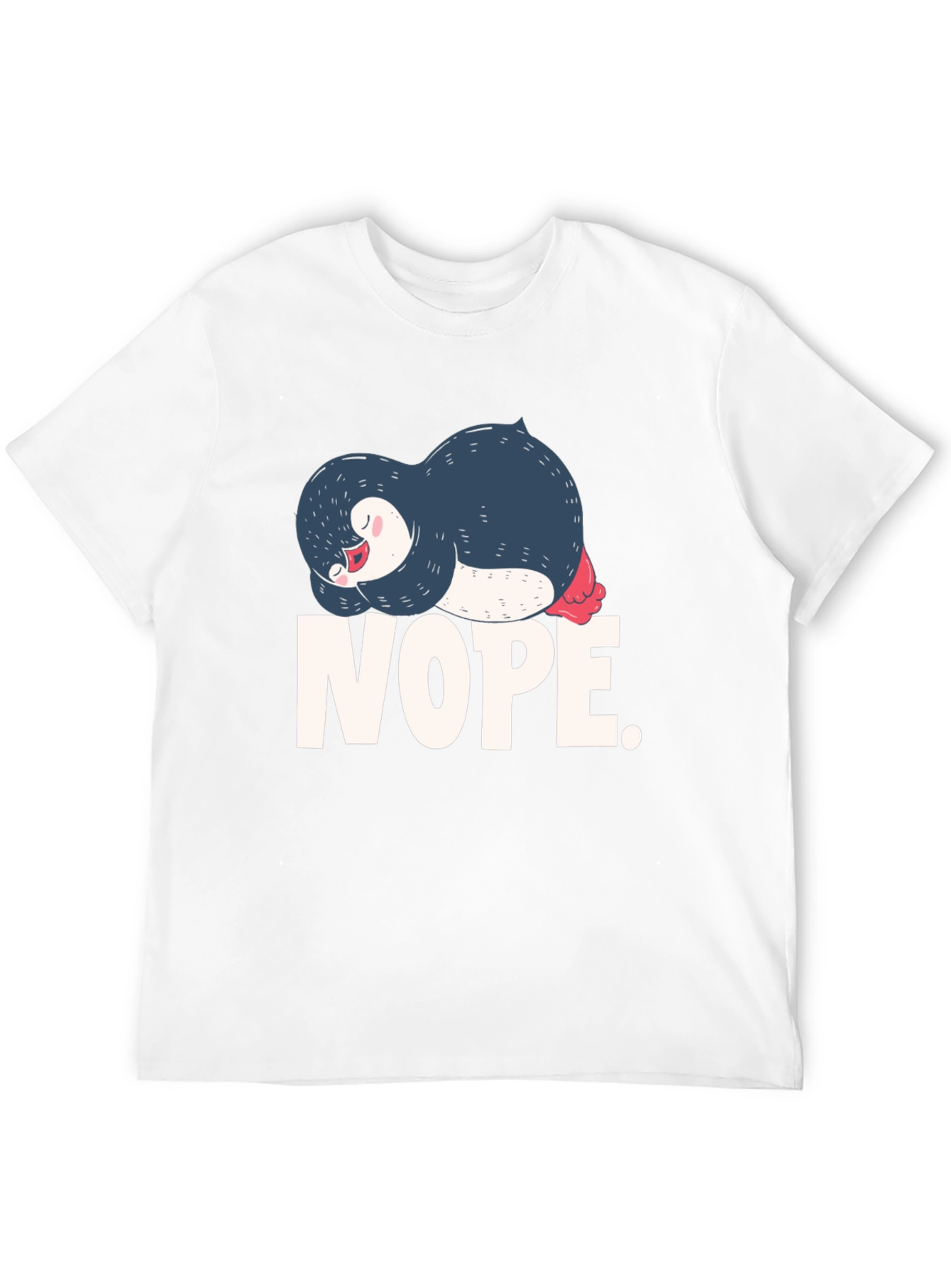 Nope Penguin Graphic T-Shirt