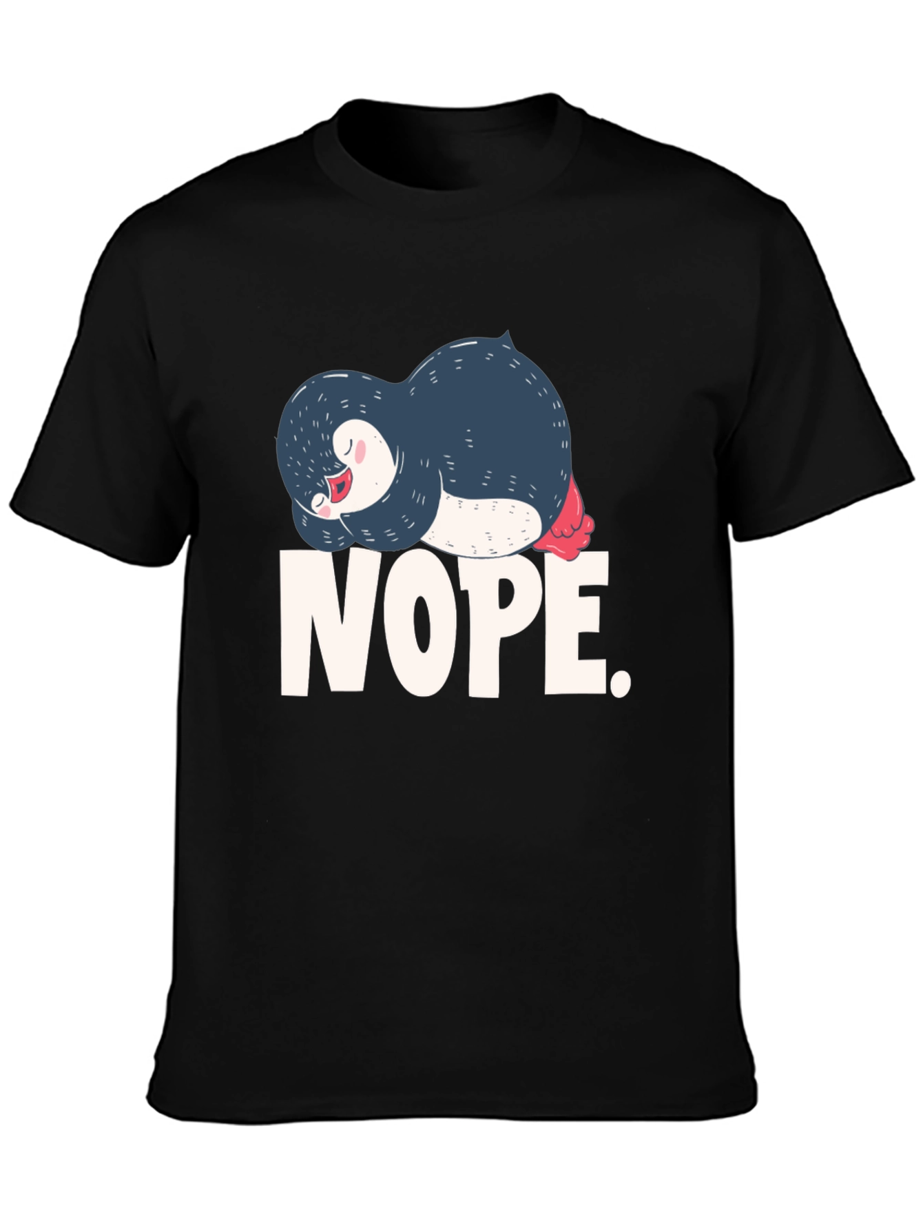 Nope Penguin Graphic T-Shirt