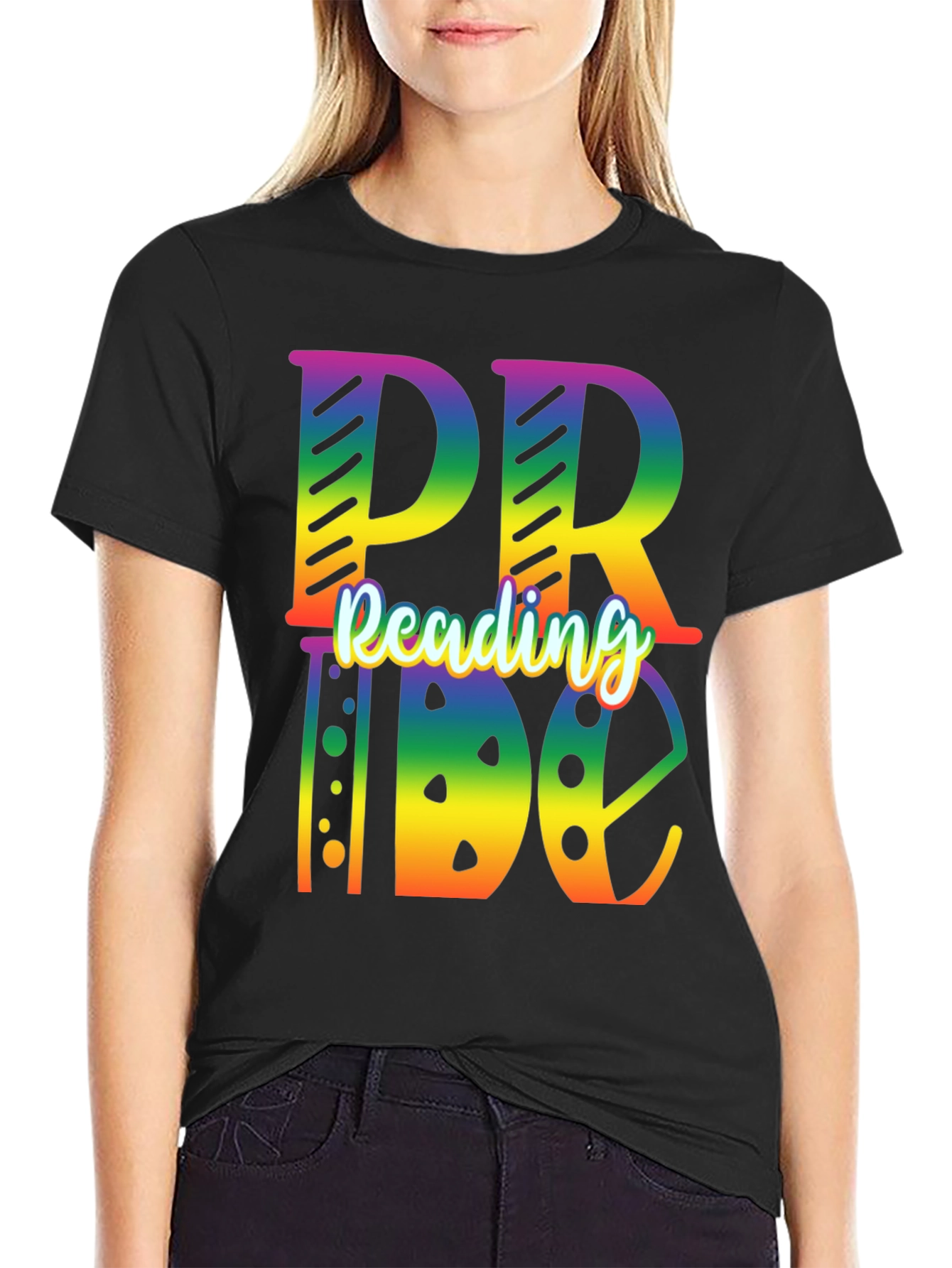 Reading Pride Rainbow Graphic T-Shirt