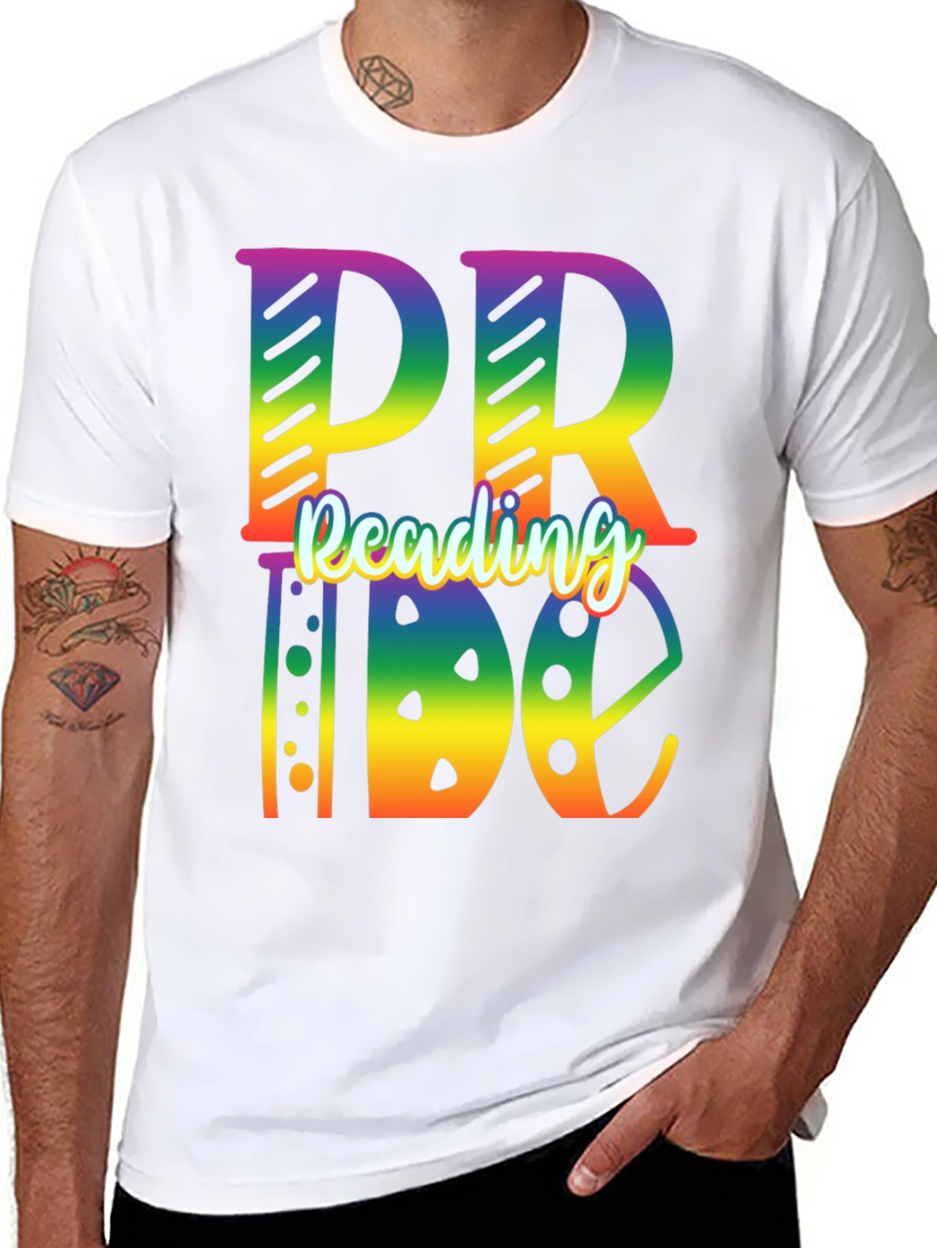 Reading Pride Rainbow Graphic T-Shirt
