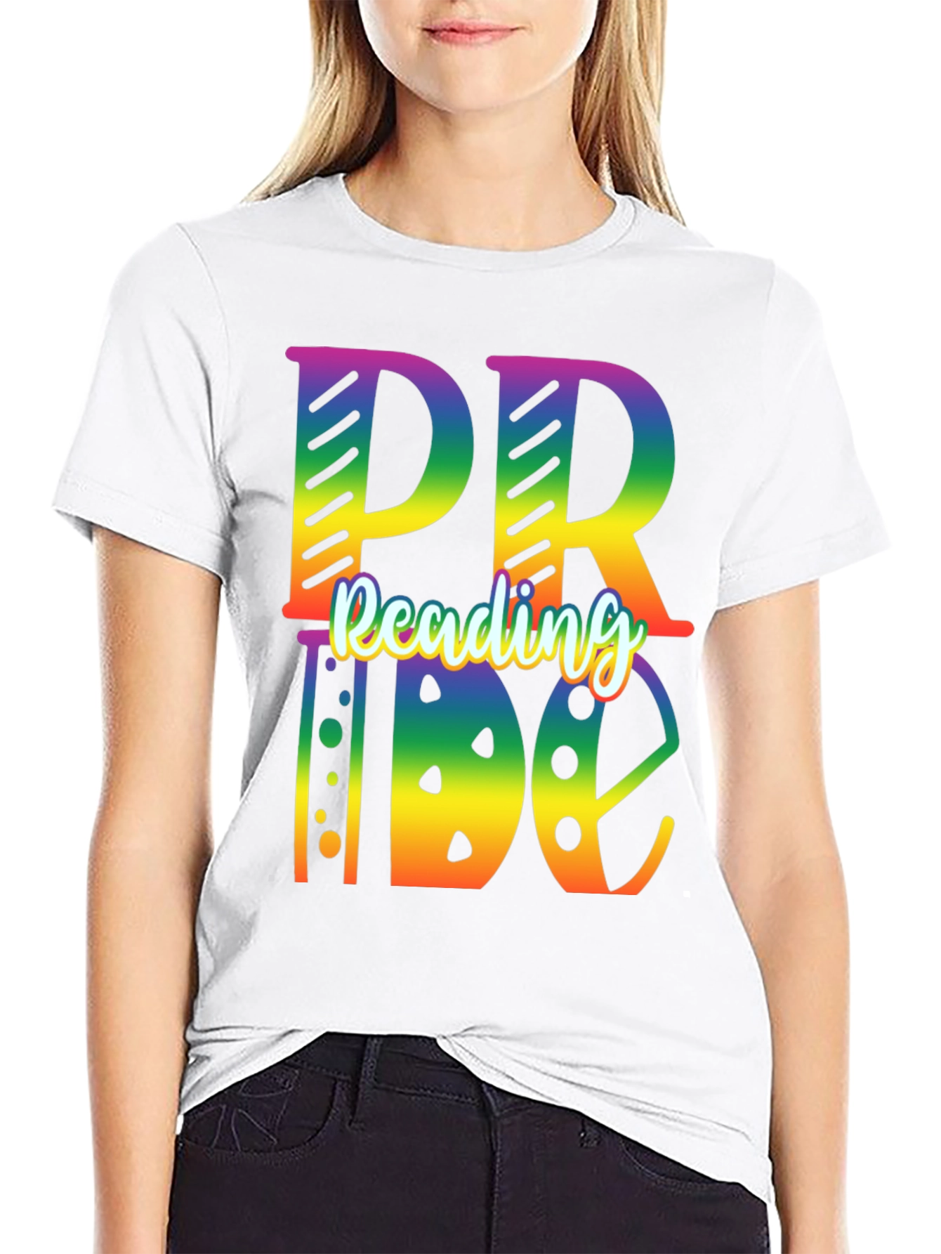 Reading Pride Rainbow Graphic T-Shirt