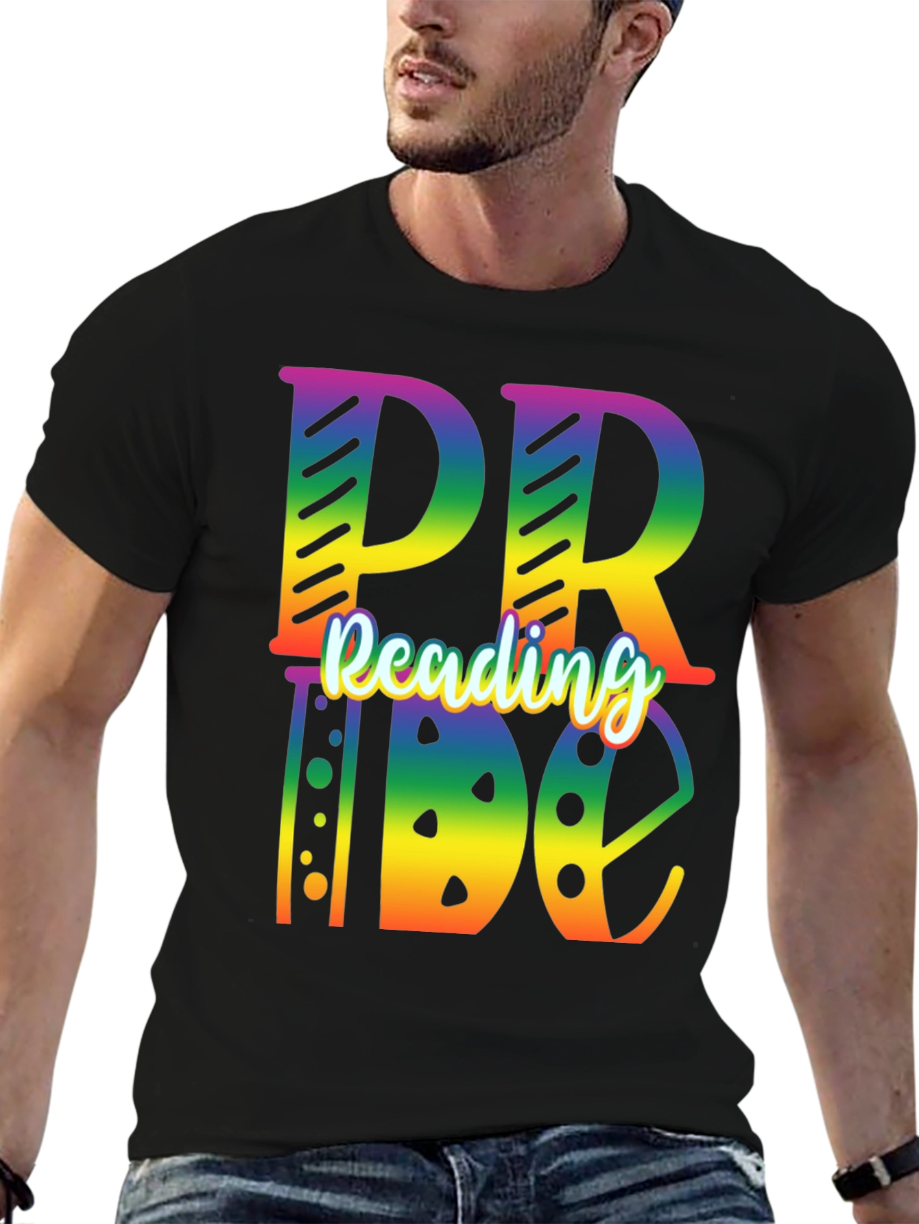 Reading Pride Rainbow Graphic T-Shirt
