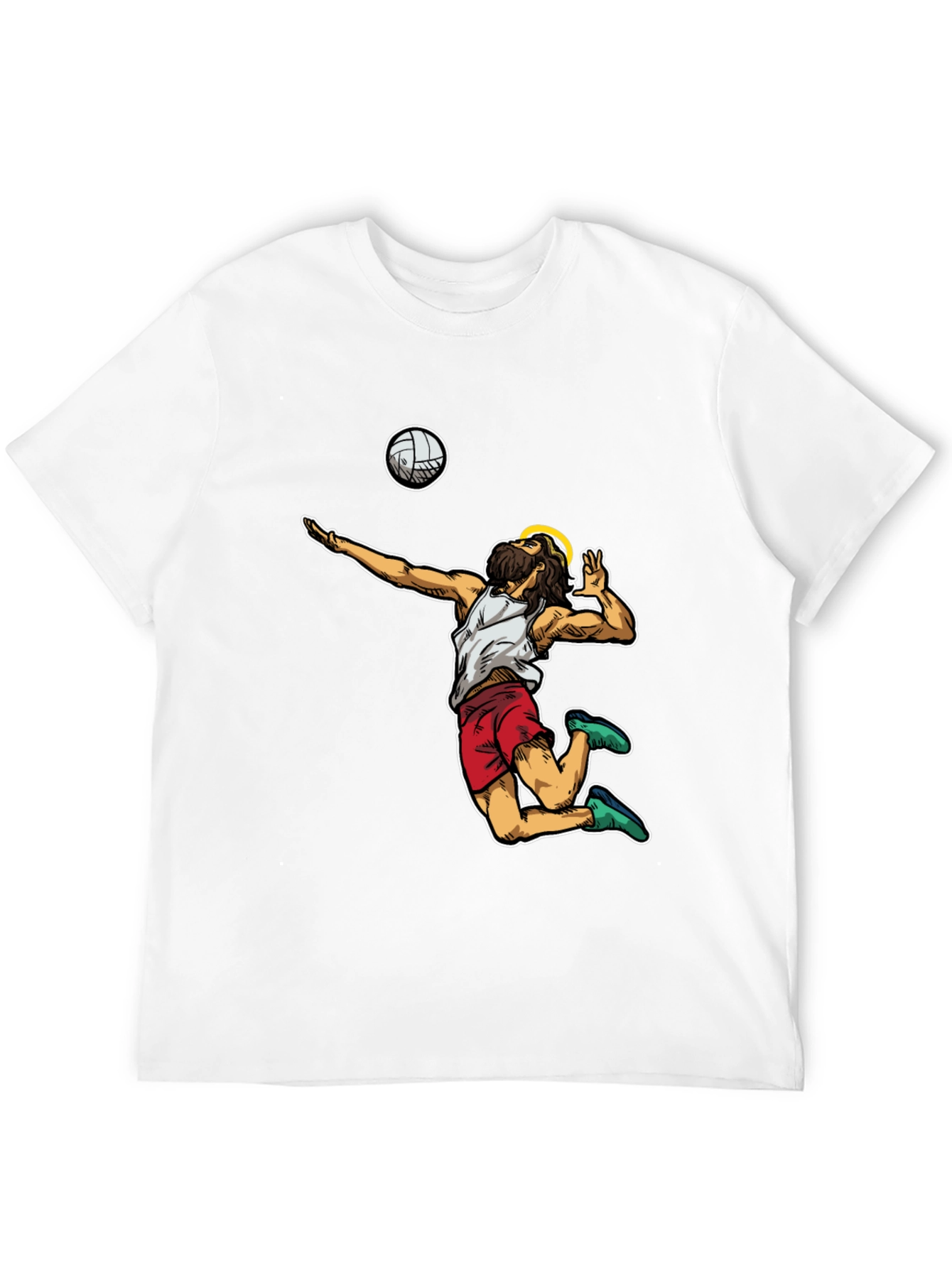 Volleyball Jesus Graphic T-Shirt