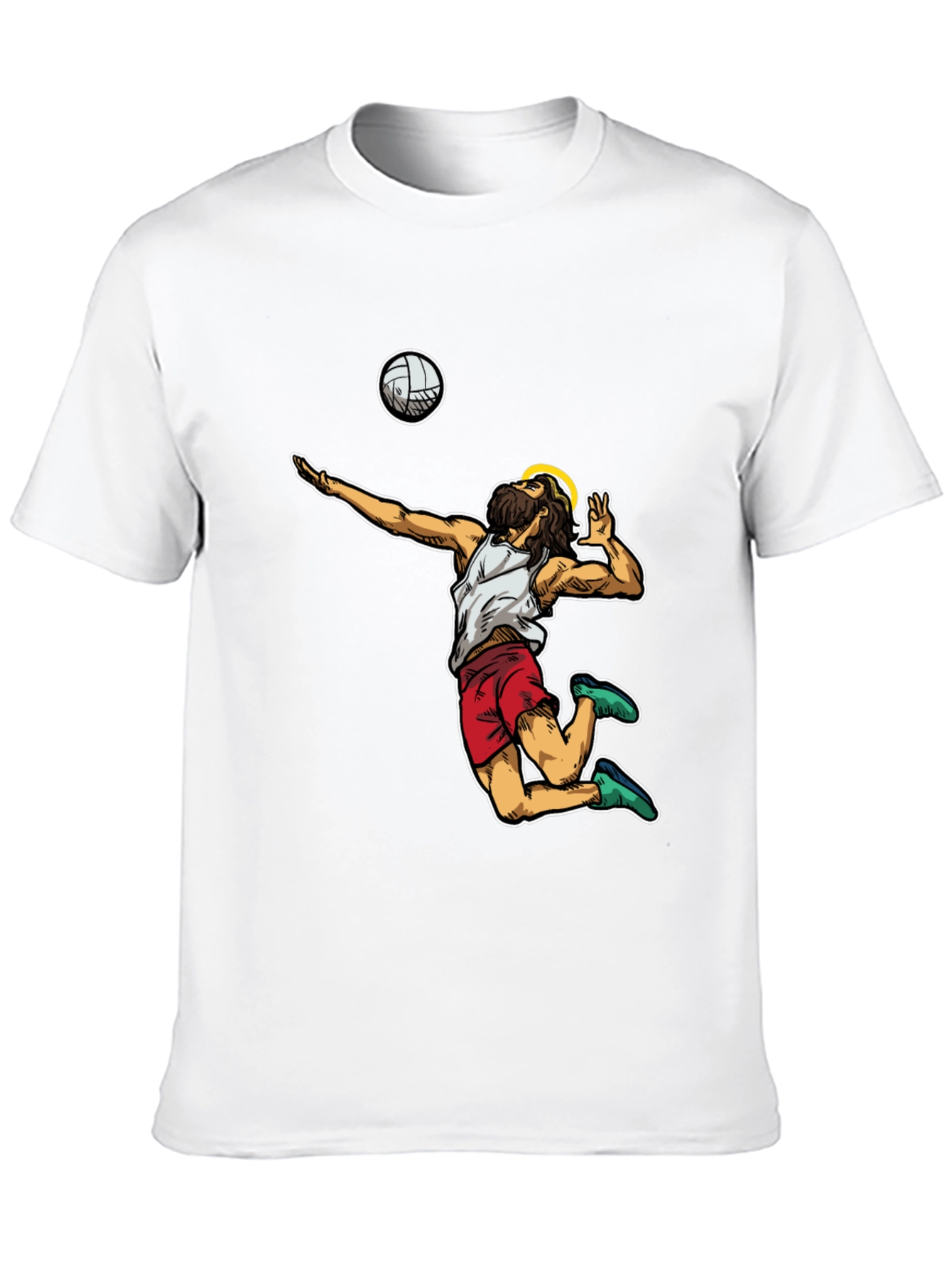 Volleyball Jesus Graphic T-Shirt