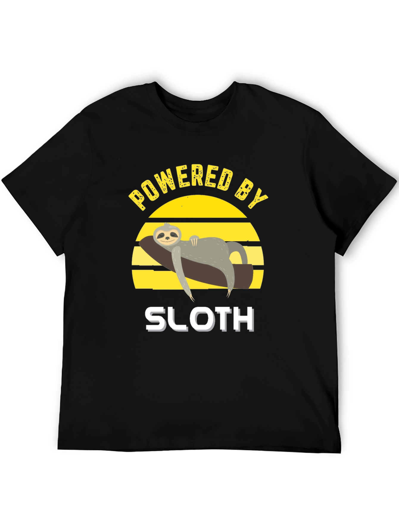 Powered By Sloth Graphic Tee - Relaxed Fit