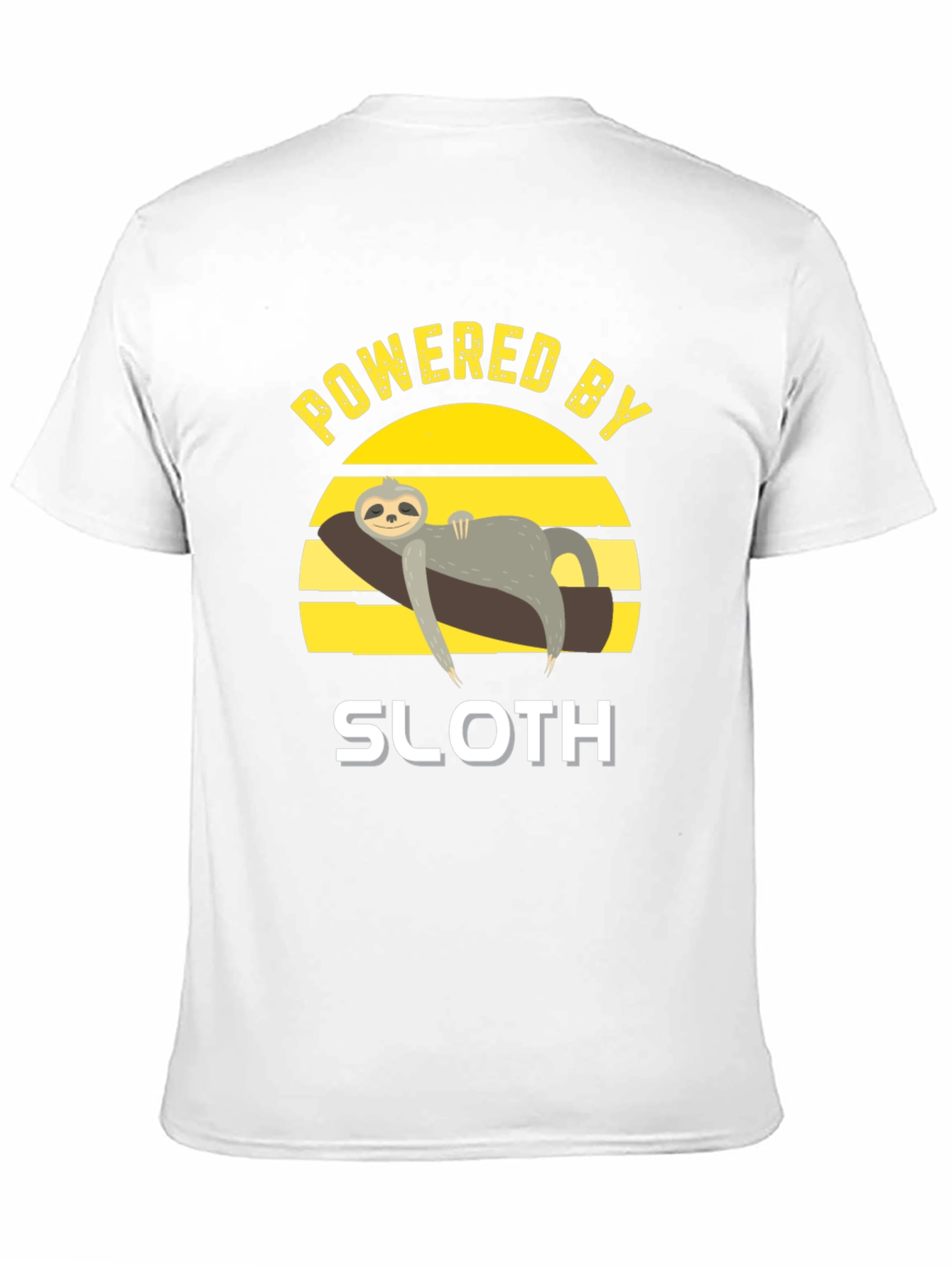 Powered By Sloth Graphic Tee - Relaxed Fit
