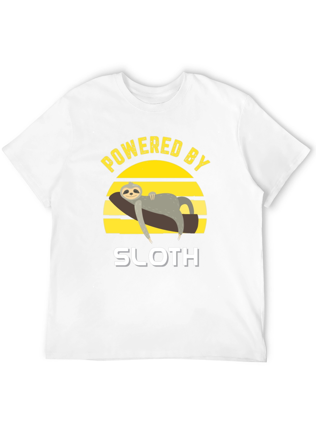 Powered By Sloth Graphic Tee - Relaxed Fit