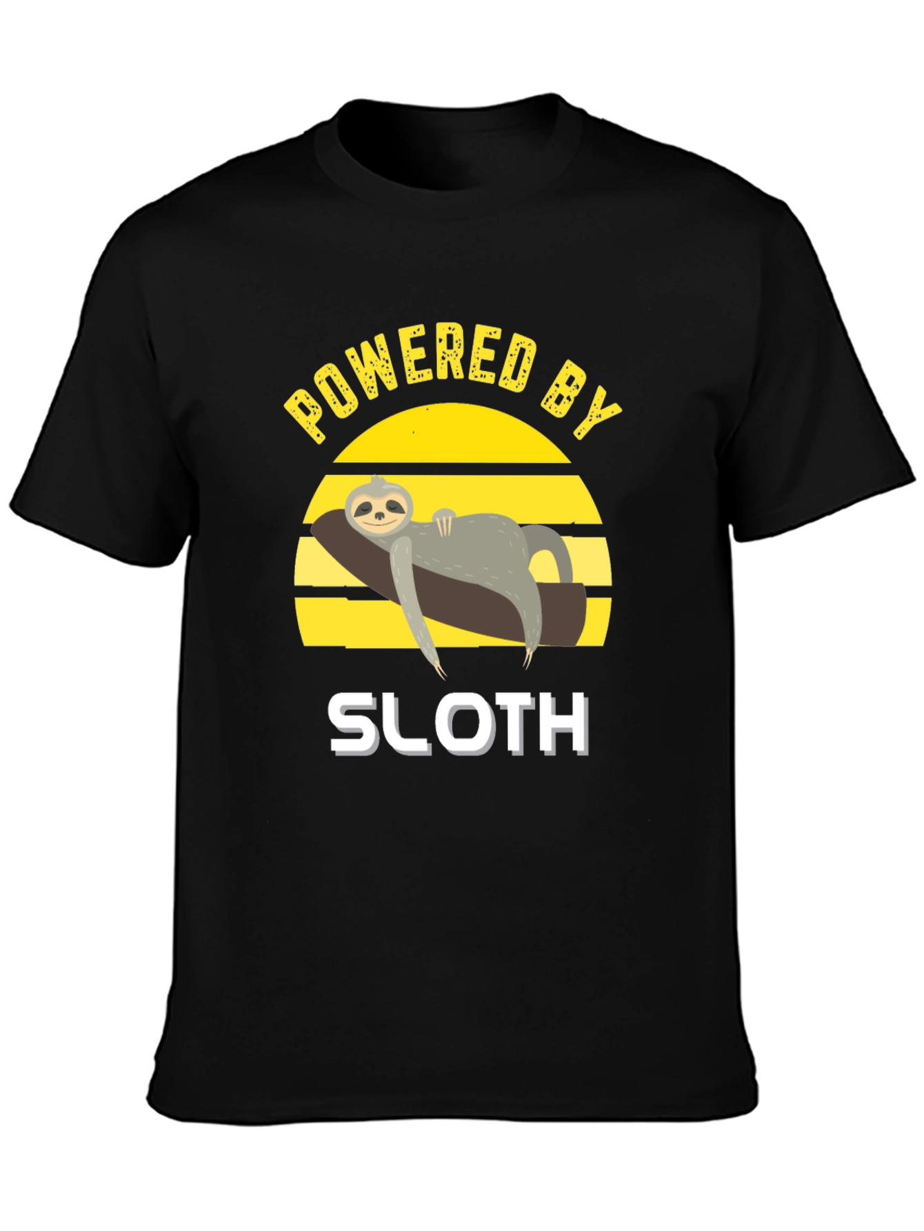 Powered By Sloth Graphic Tee - Relaxed Fit