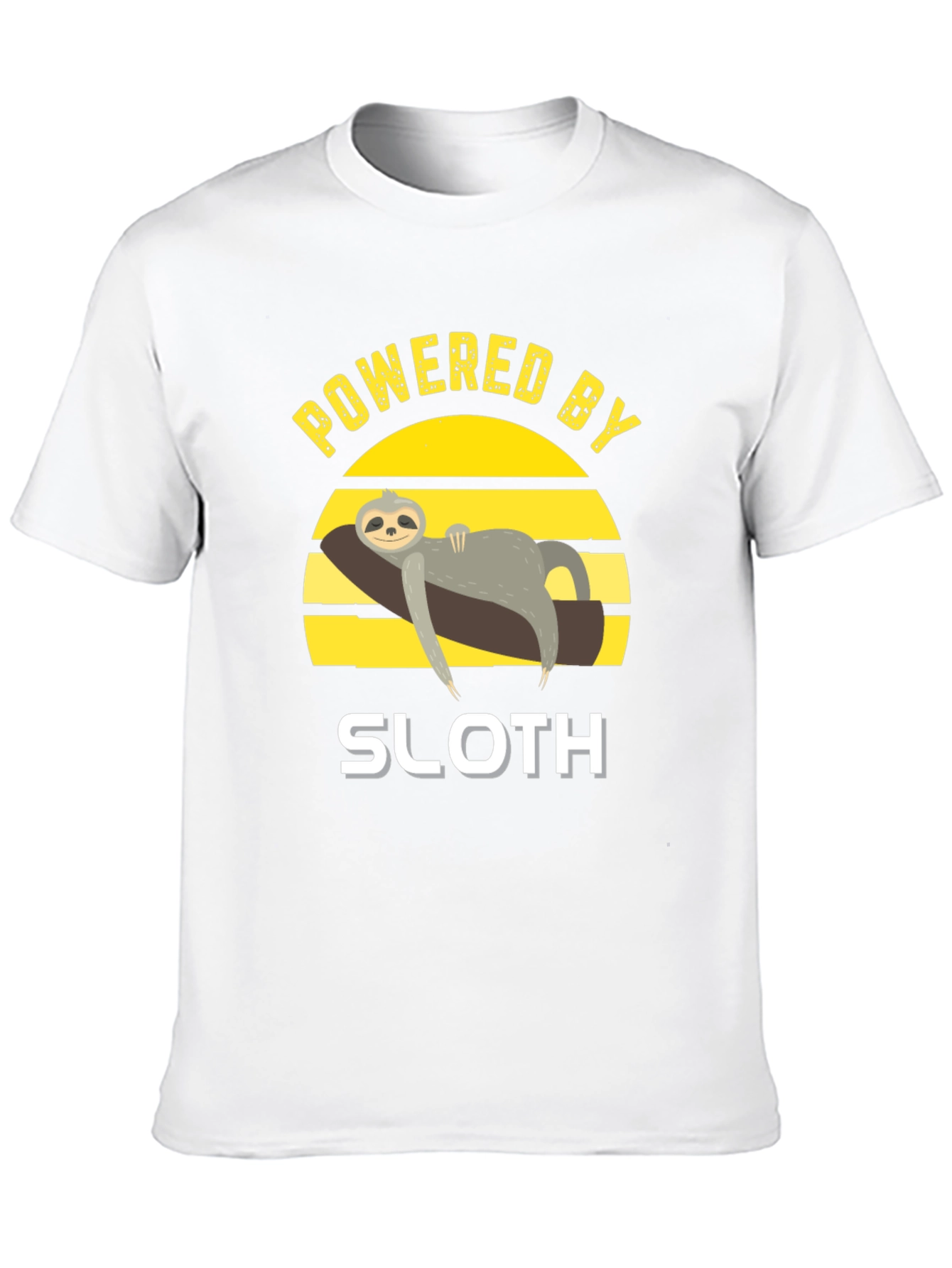 Powered By Sloth Graphic Tee - Relaxed Fit