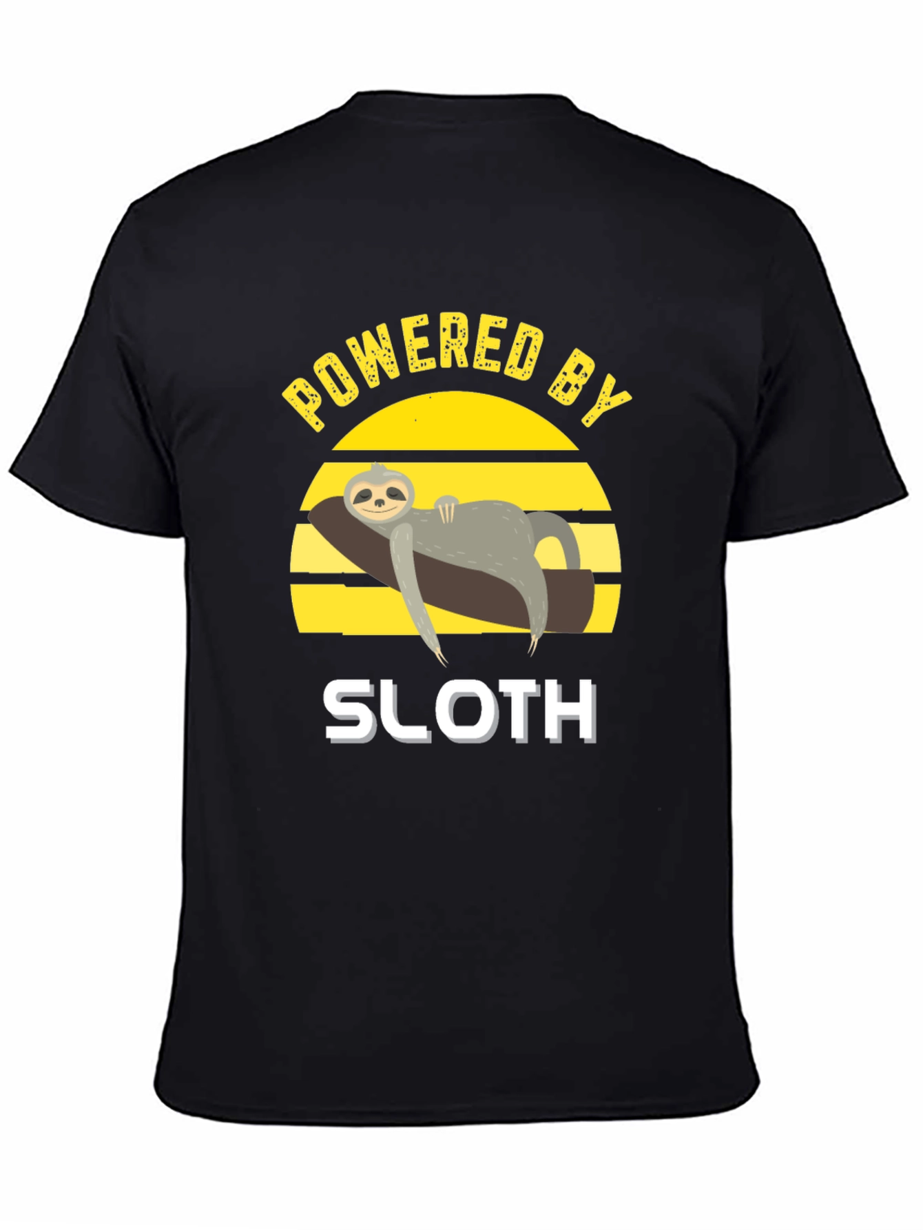 Powered By Sloth Graphic Tee - Relaxed Fit