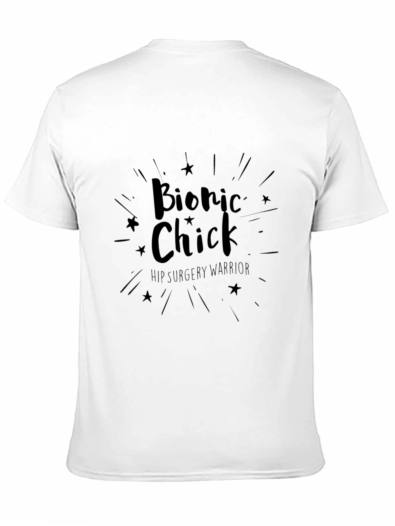 Bionic Chick Hip Surgery Warrior Black T-Shirt