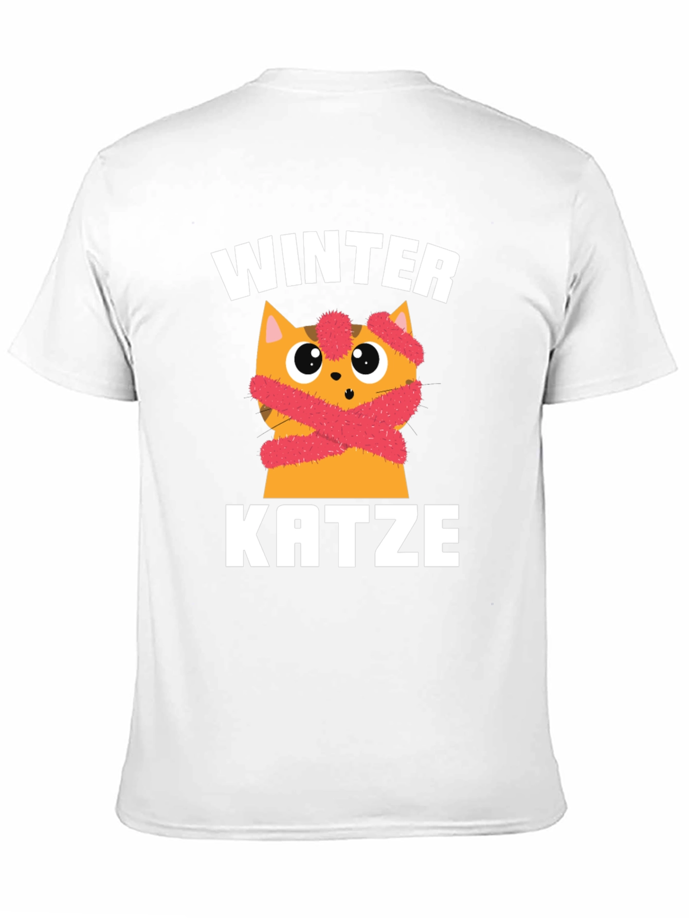 Winter Katze T-Shirt | Cute Cat in Scarf