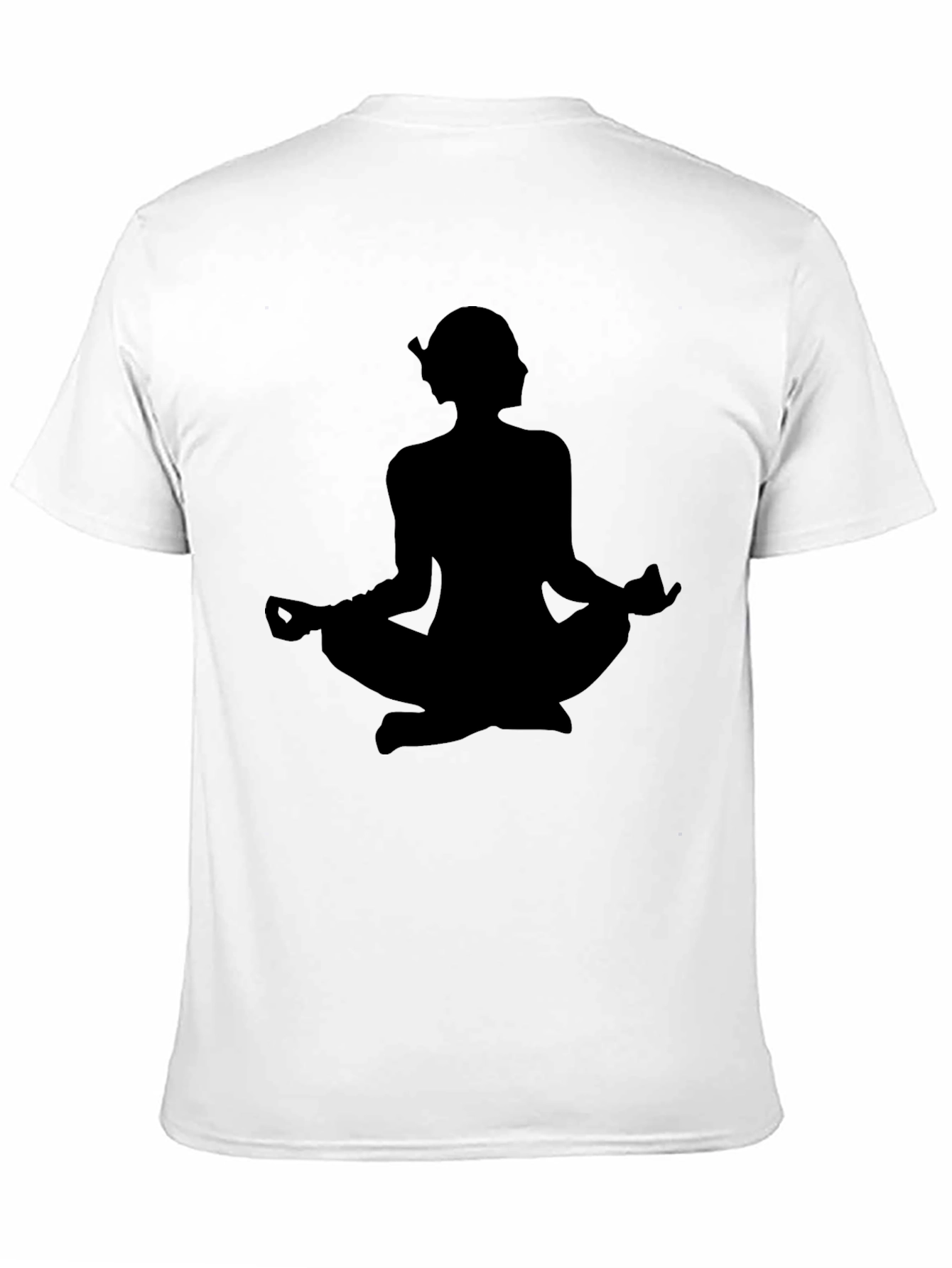 Mens Black Meditation Graphic T-Shirt