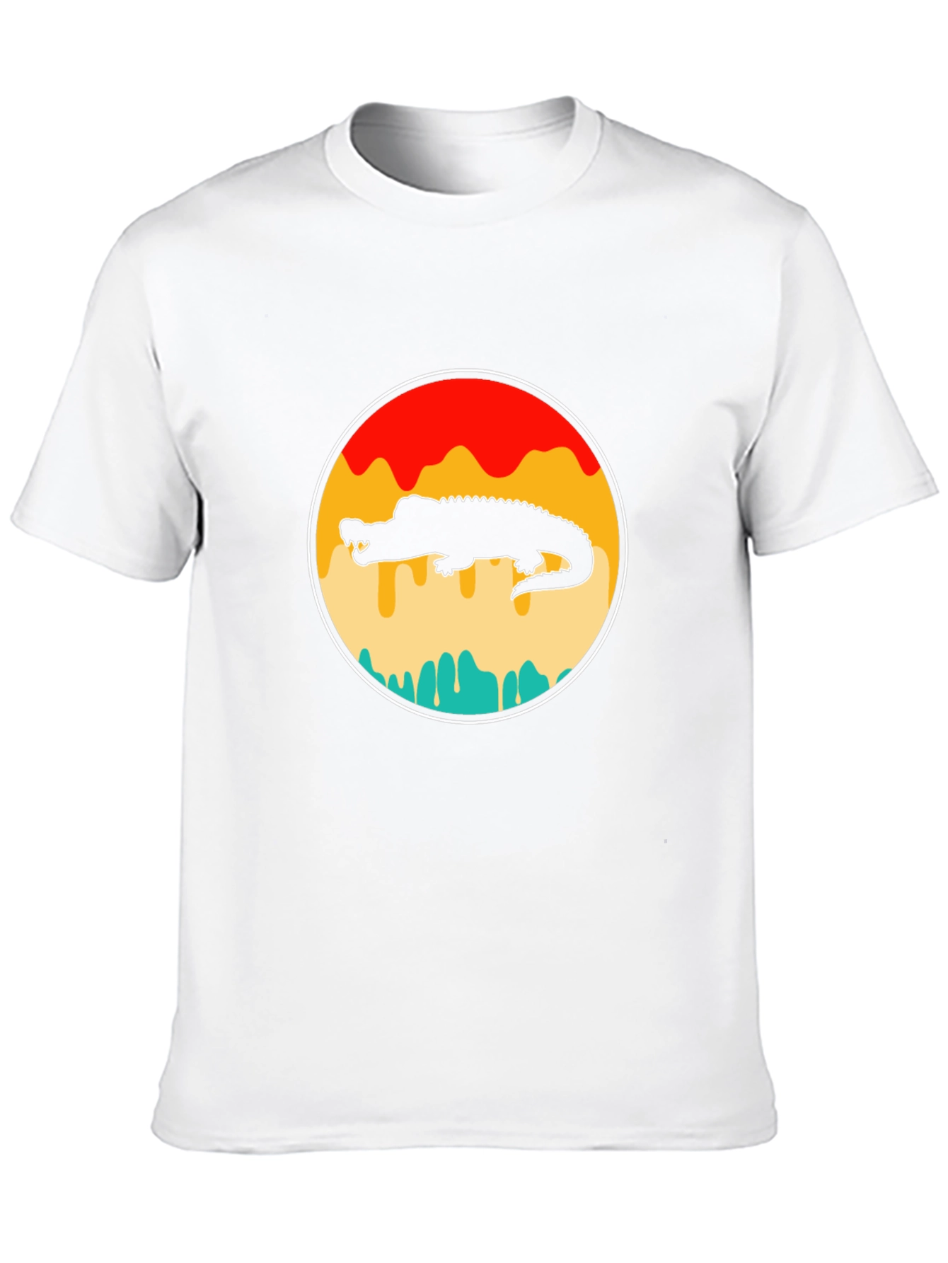 Retro Alligator Graphic Tee - Black