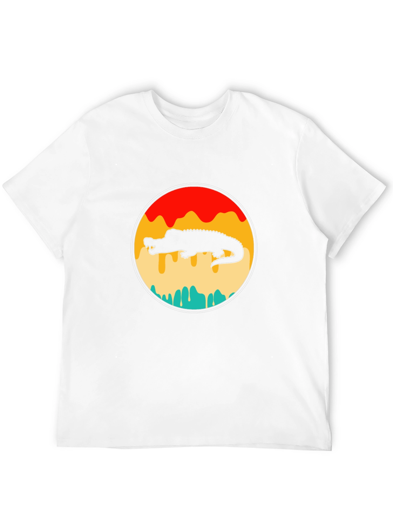 Retro Alligator Graphic Tee - Black