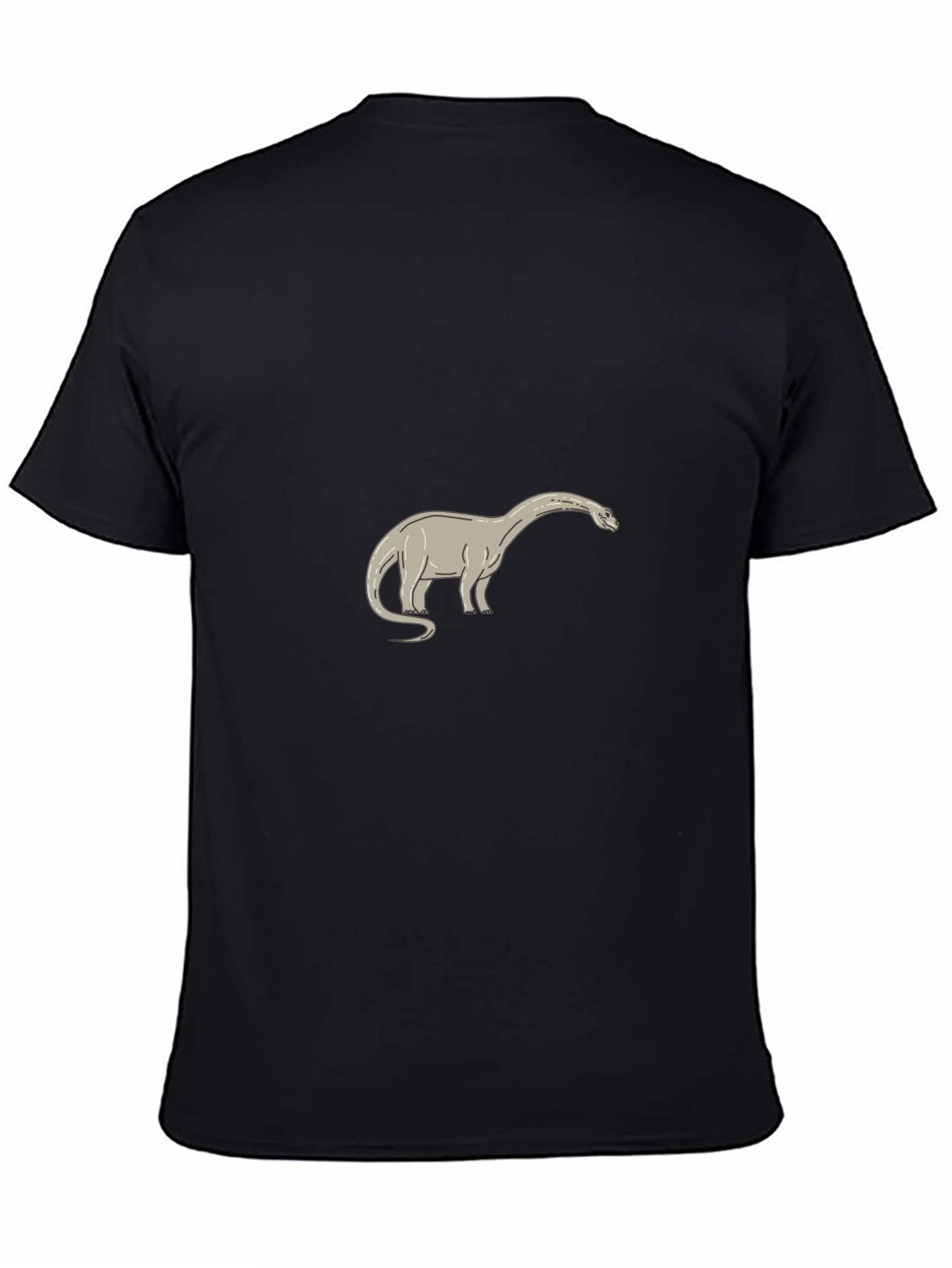 Dinosaur Graphic Tee - Black Cotton T-Shirt