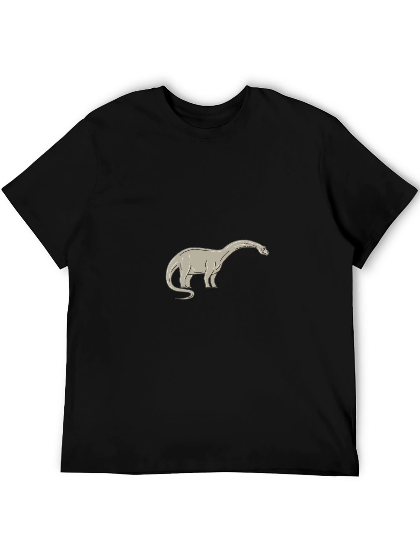 Dinosaur Graphic Tee - Black Cotton T-Shirt