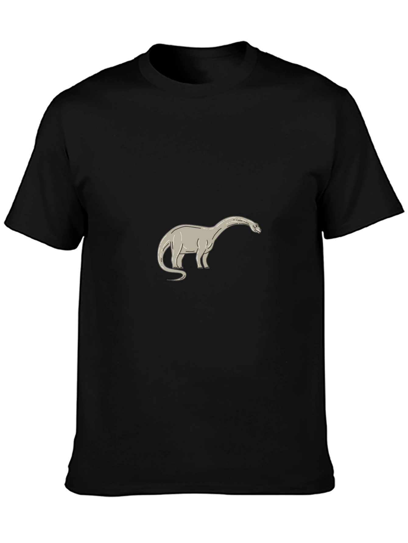 Dinosaur Graphic Tee - Black Cotton T-Shirt
