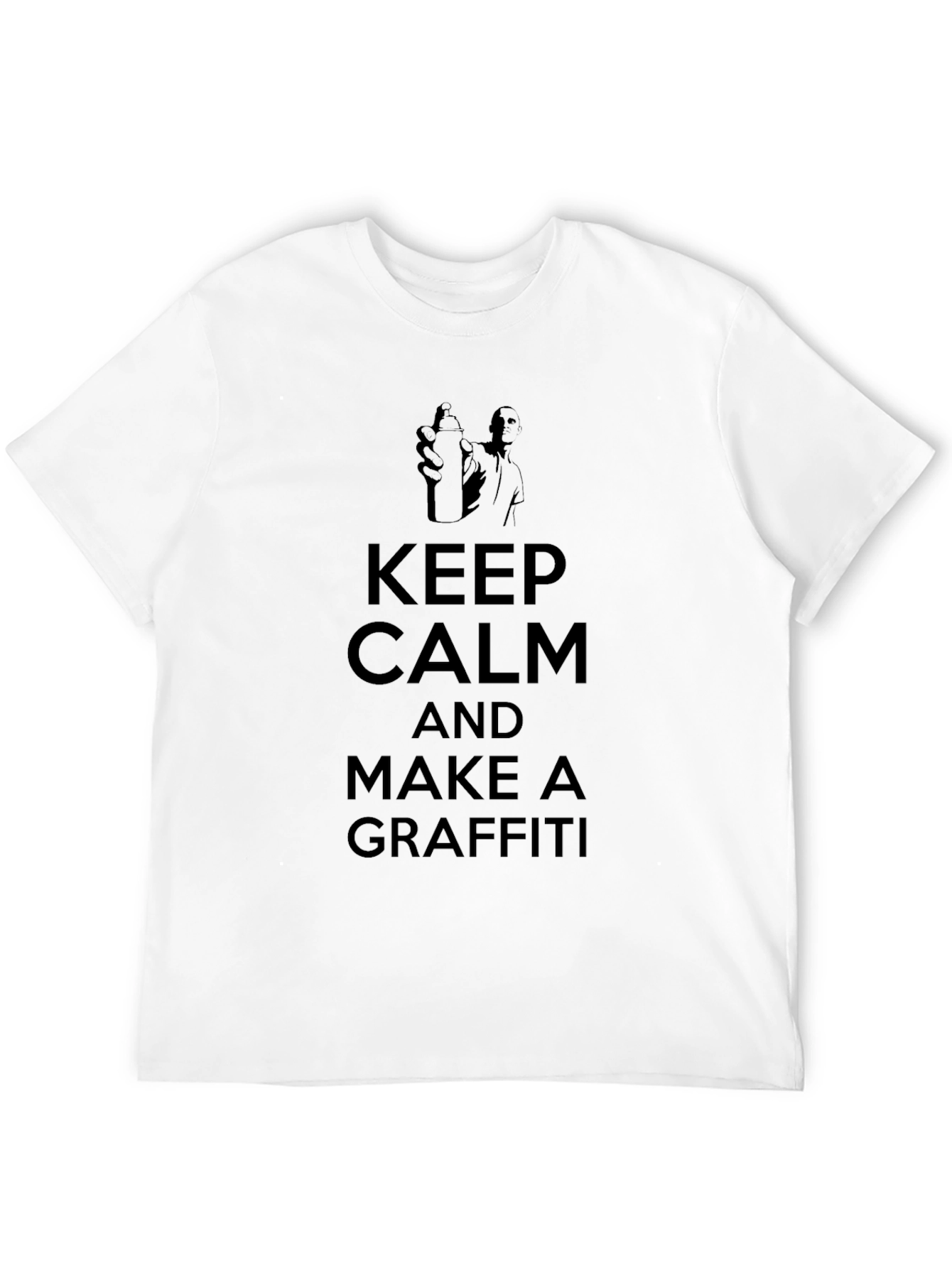 Keep Calm and Make Graffiti Black Graphic Tee