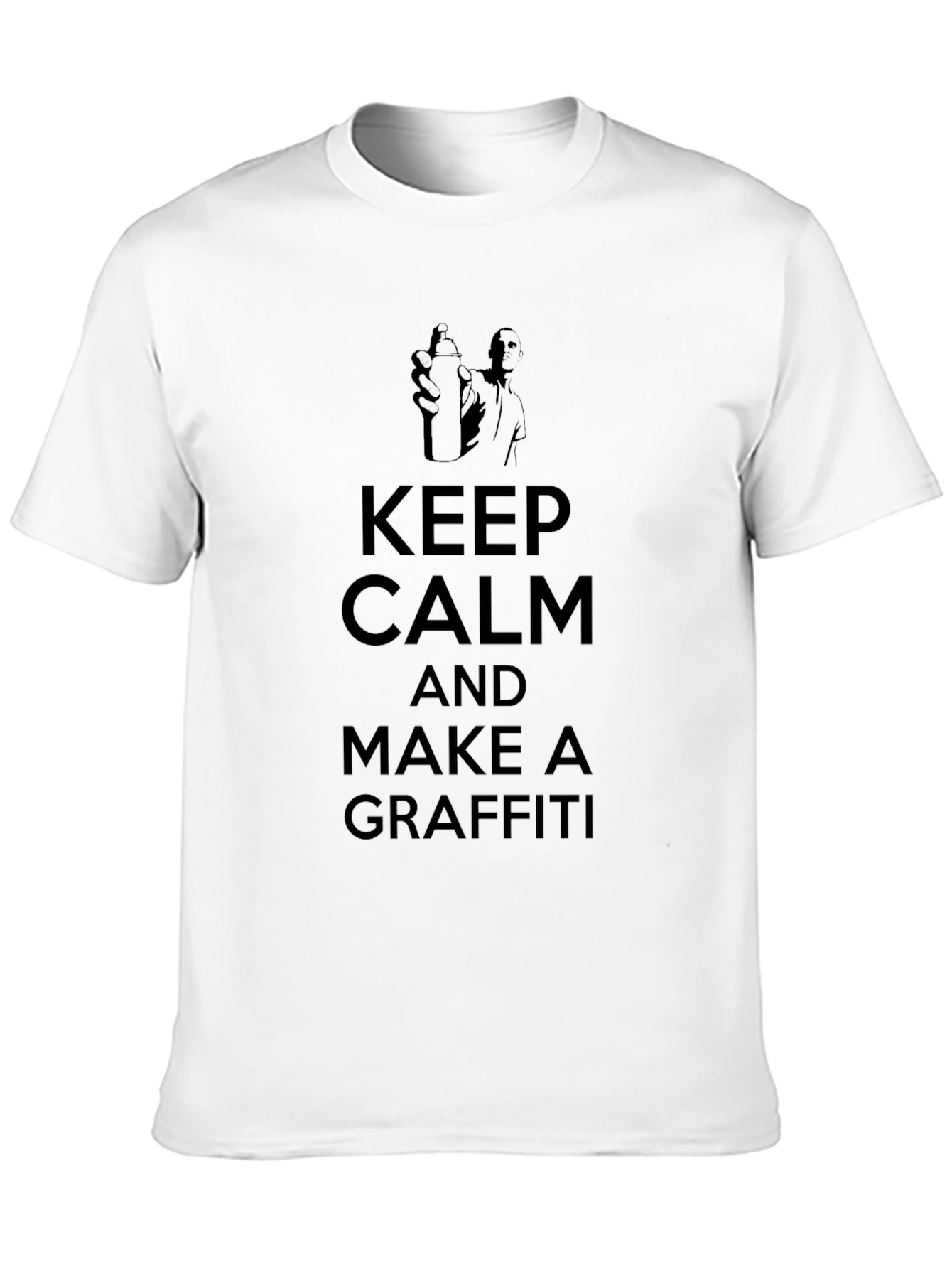 Keep Calm and Make Graffiti Black Graphic Tee
