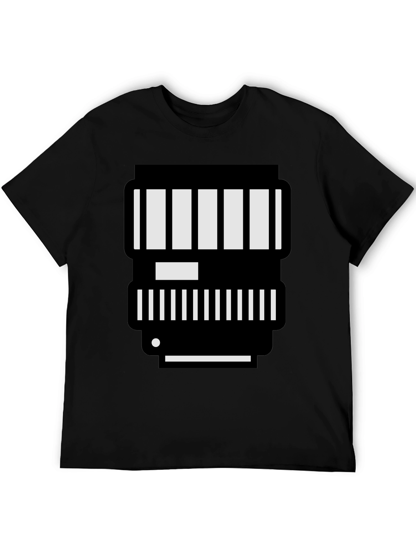 Camera Lens Graphic Tee - Black Cotton T-Shirt
