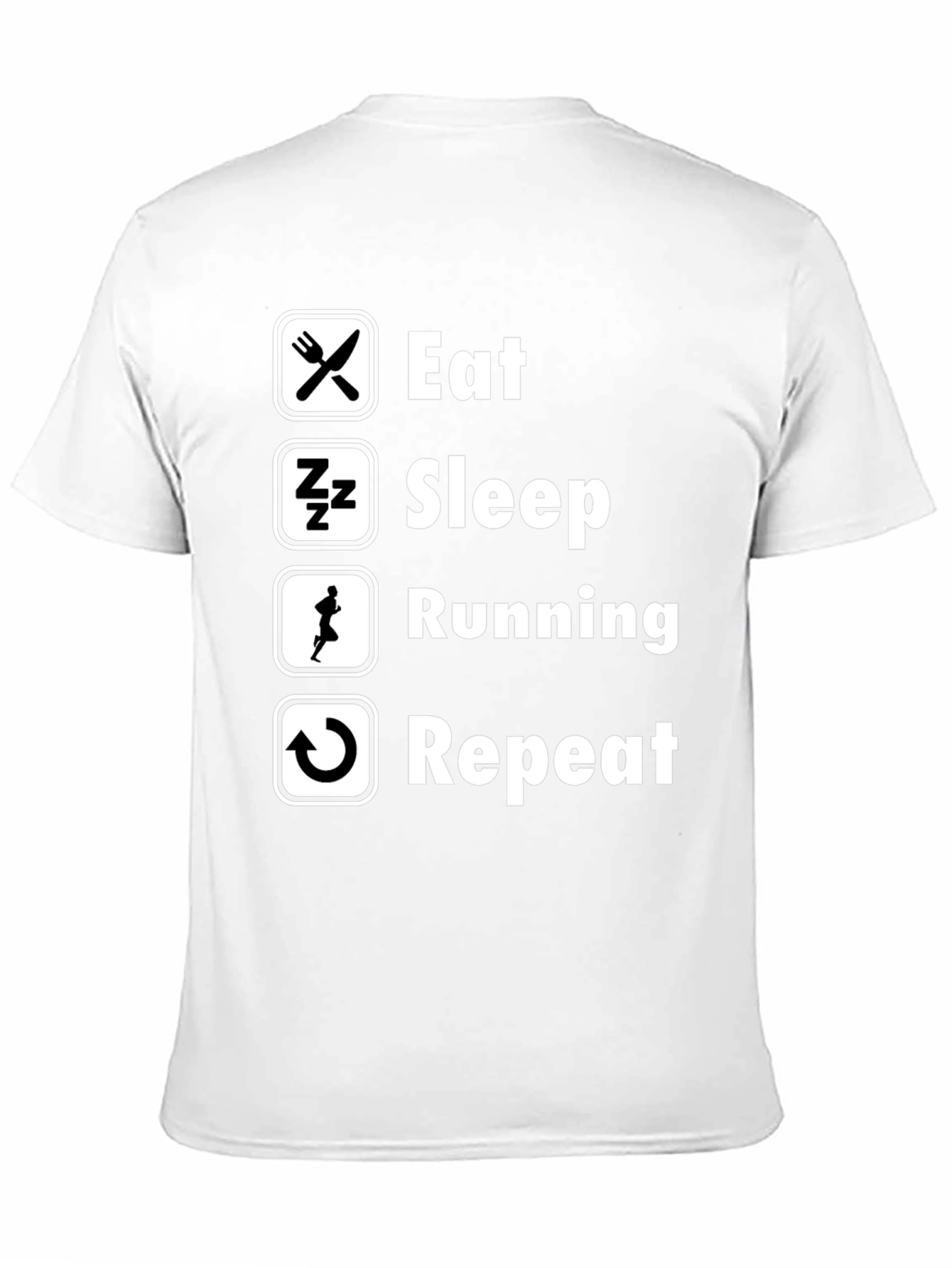 Eat Sleep Running Repeat Black T-Shirt