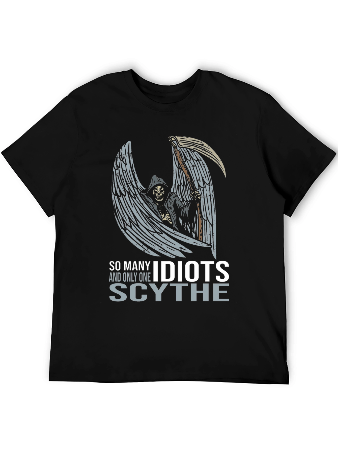 Grim Reaper Idiots Graphic T-Shirt
