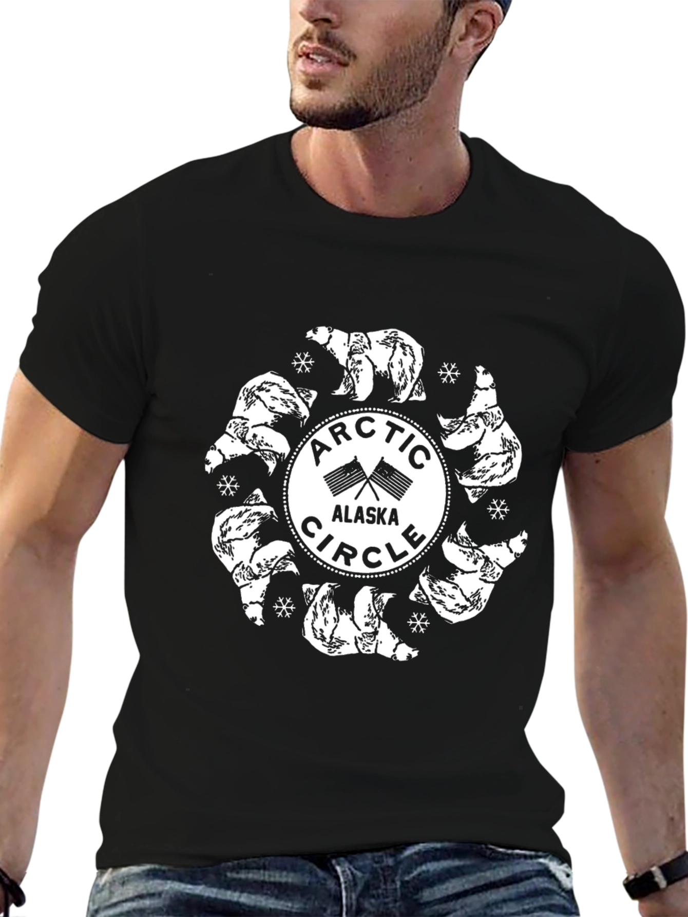 Arctic Circle Alaska Polar Bear Graphic Tee