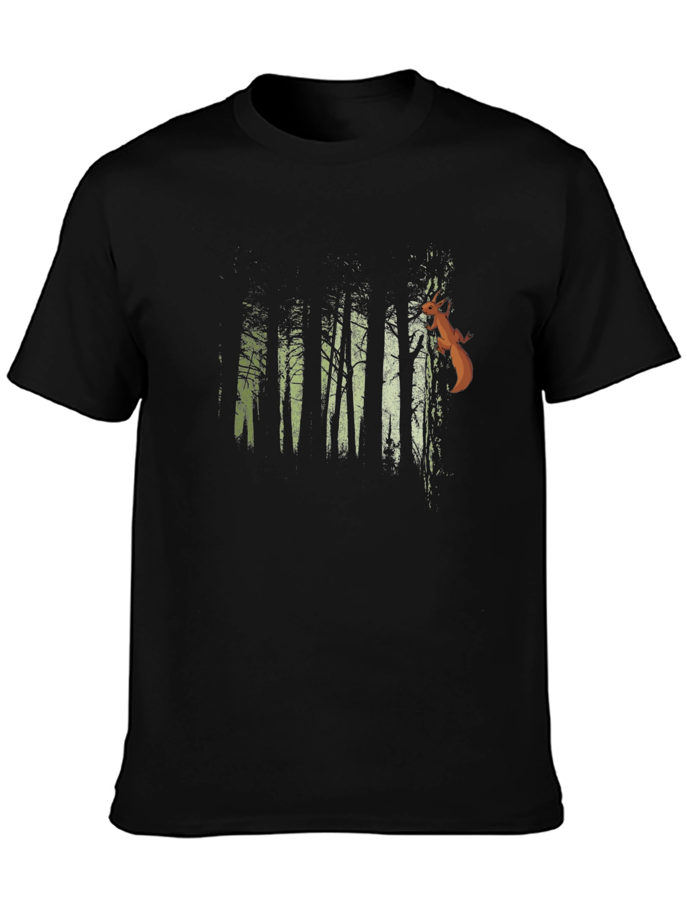 Nature Forest Squirrel Graphic T-Shirt