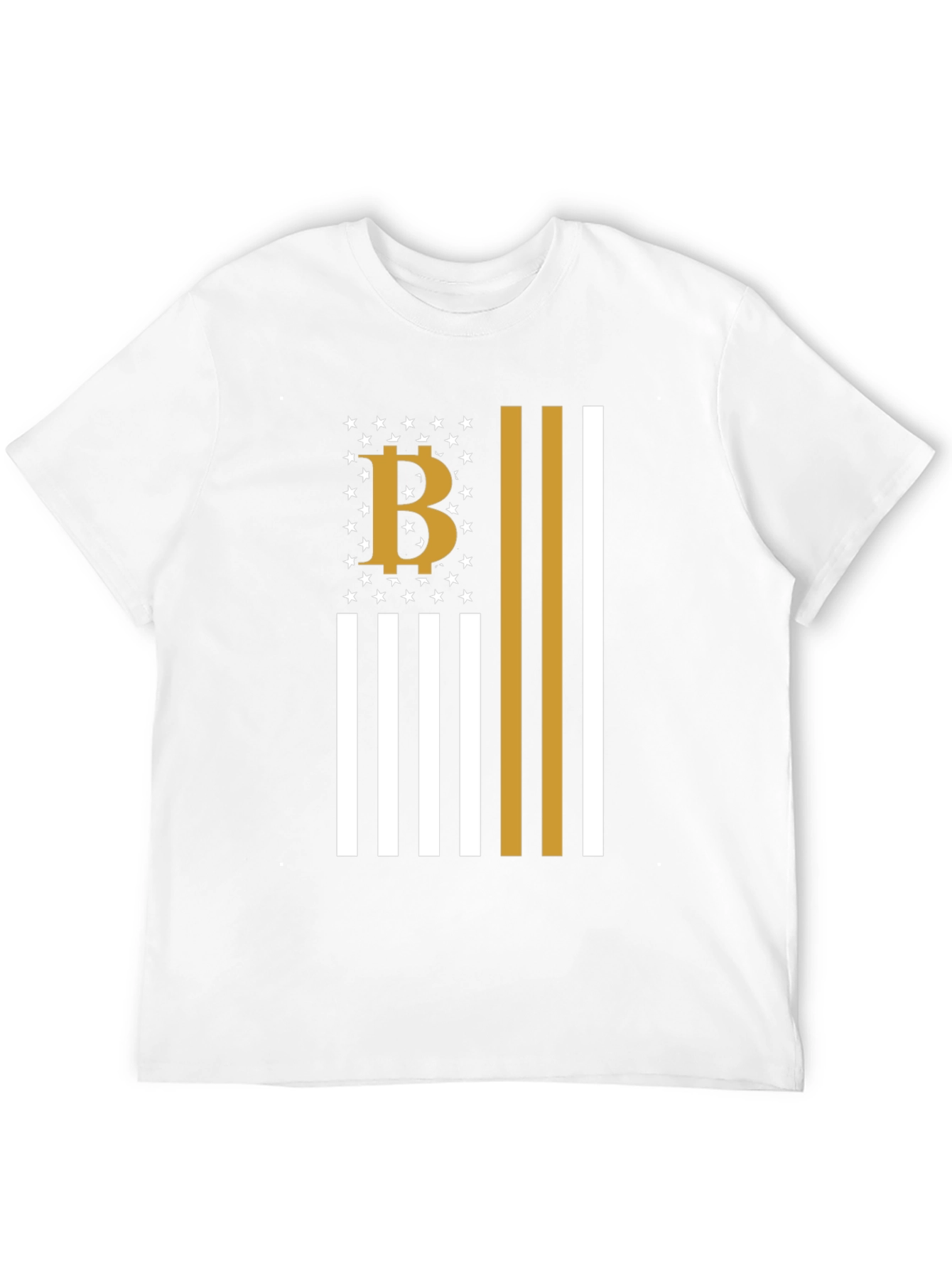 Bitcoin American Flag Style Graphic T-Shirt
