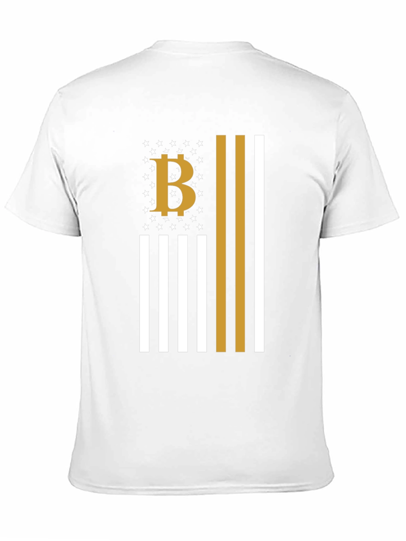 Bitcoin American Flag Style Graphic T-Shirt