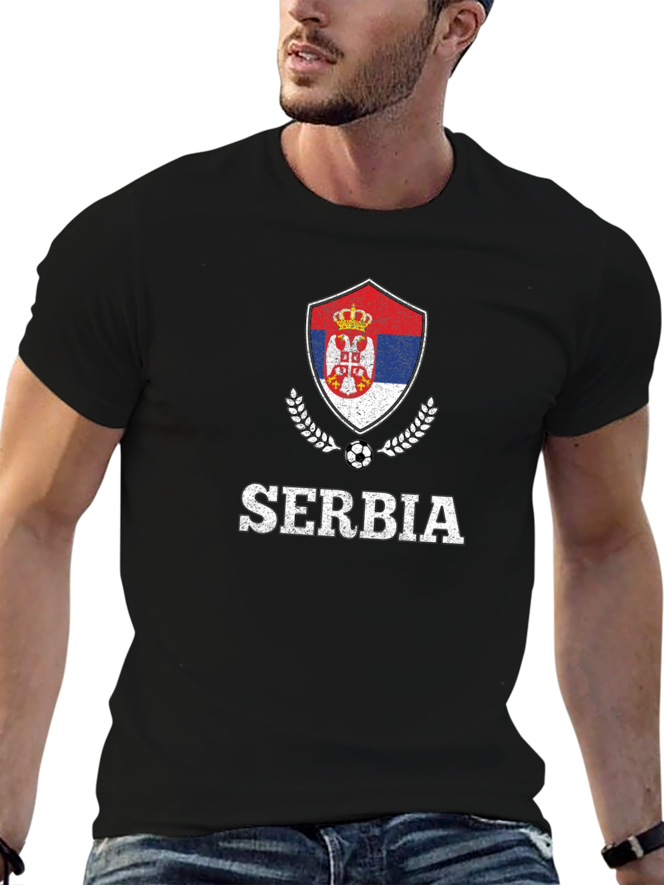 Serbia Flag Soccer T-Shirt