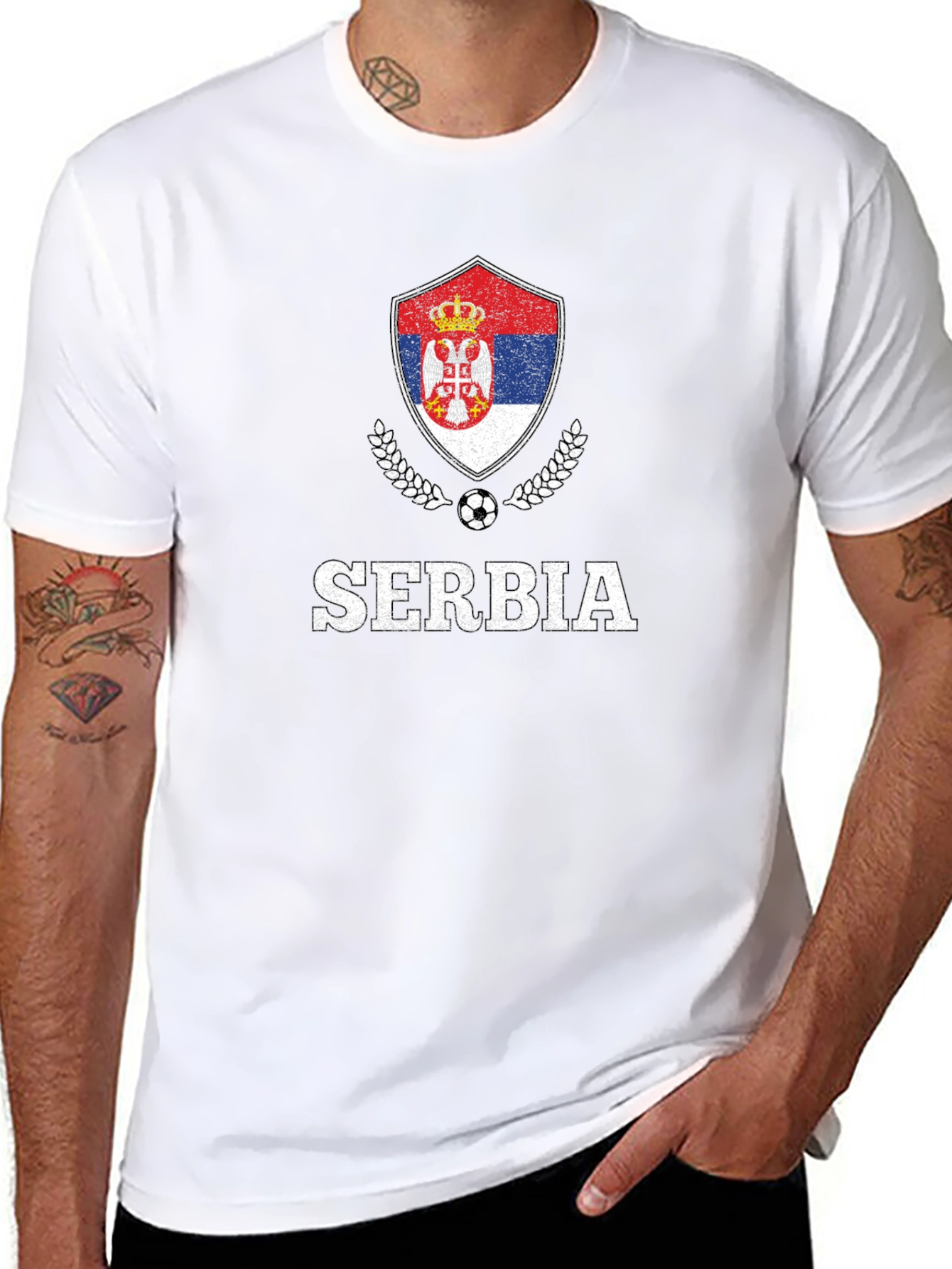 Serbia Flag Soccer T-Shirt