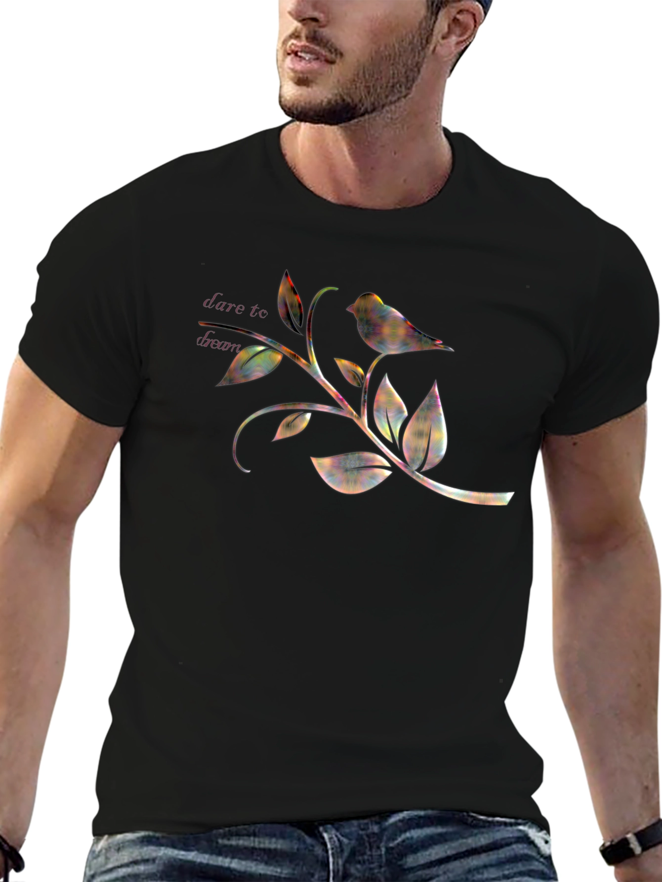 Bird & Branch Graphic Tee - Black