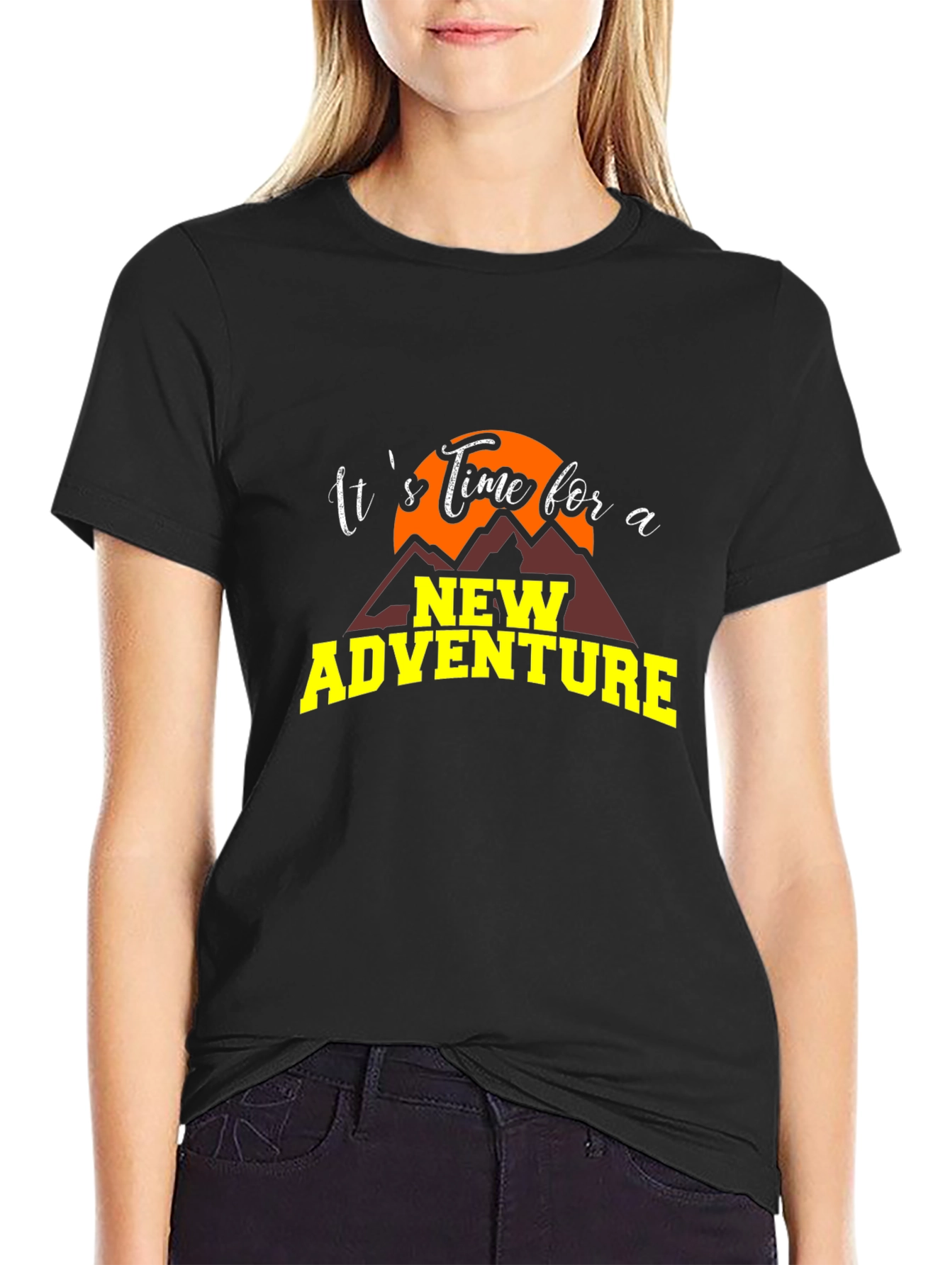 Adventure Awaits Graphic Tee - Black