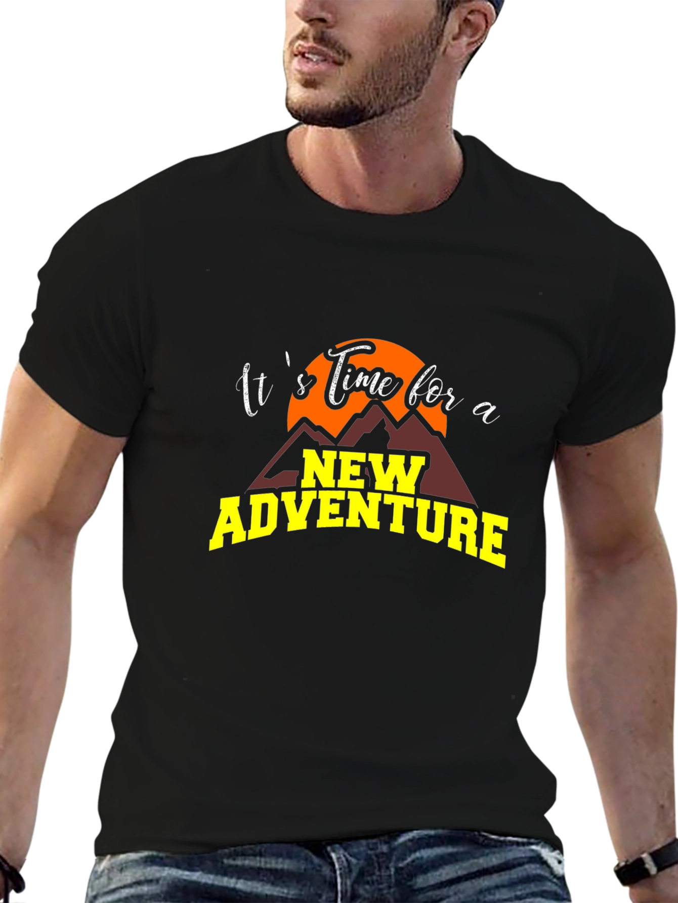 Adventure Awaits Graphic Tee - Black