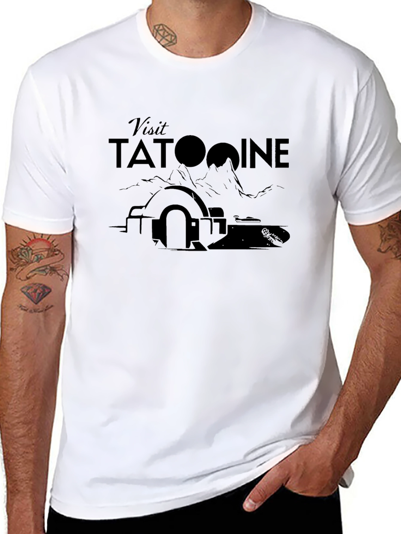 Visit Tatooine Black T-Shirt