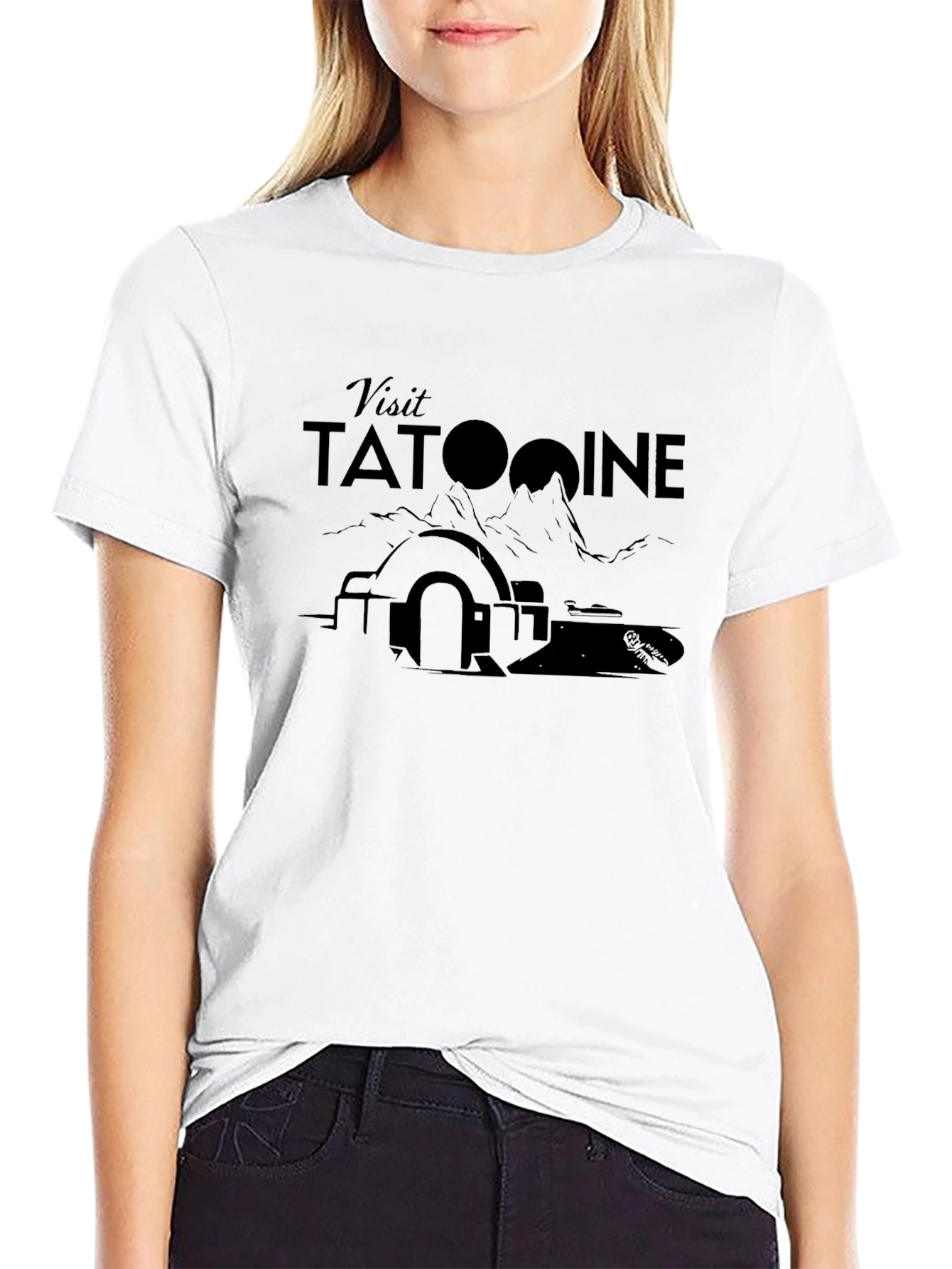 Visit Tatooine Black T-Shirt