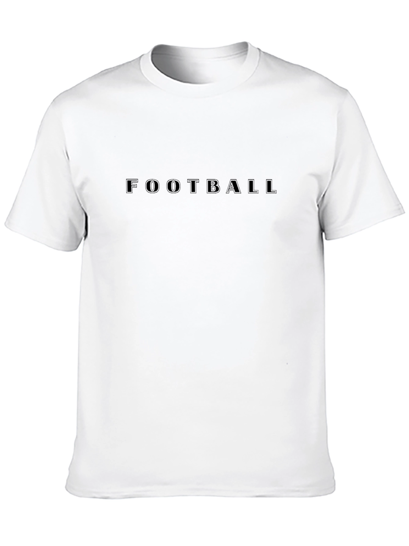 Mens Black Football T-Shirt
