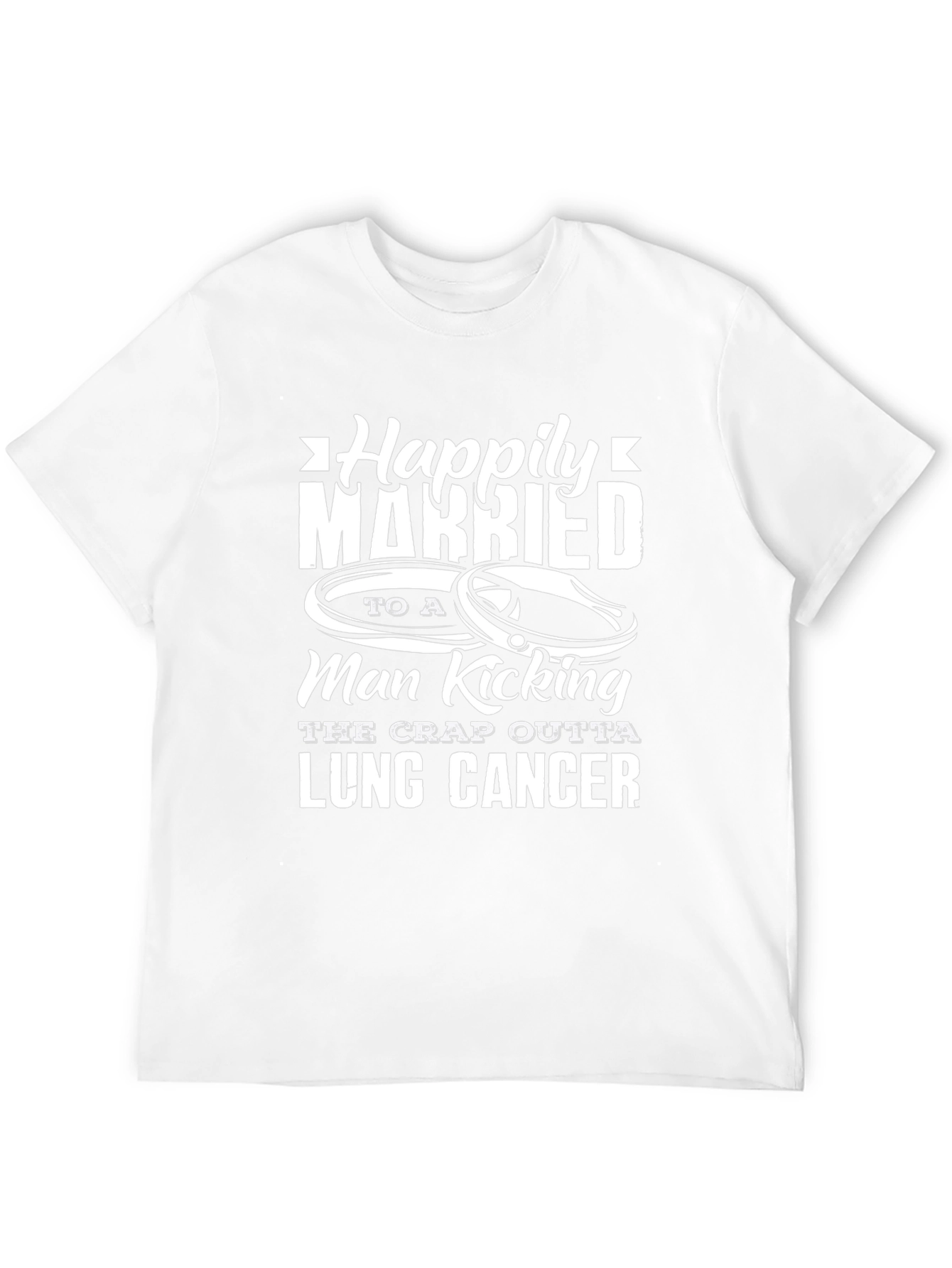 Happily Married Lung Cancer Awareness T-Shirt