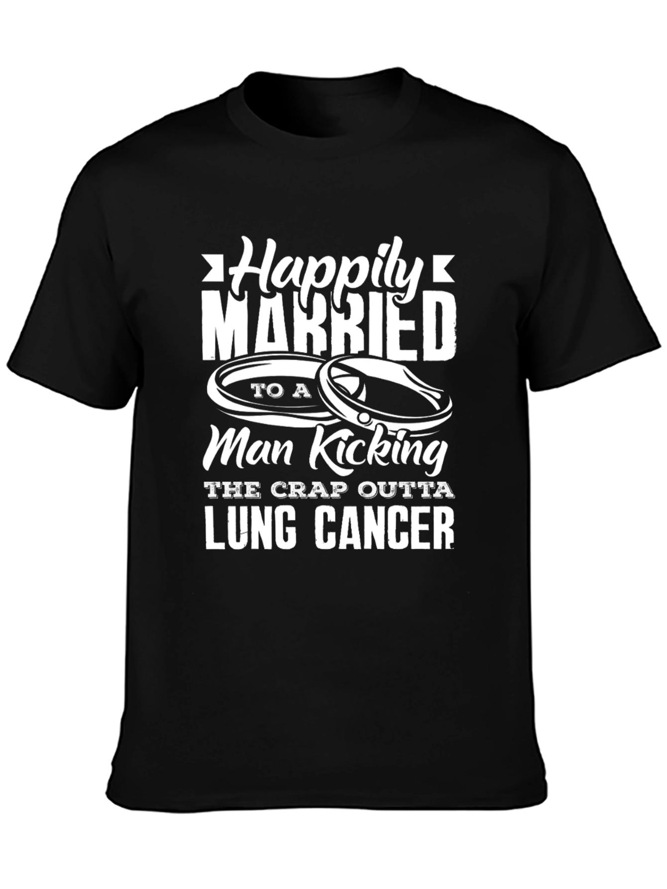 Happily Married Lung Cancer Awareness T-Shirt