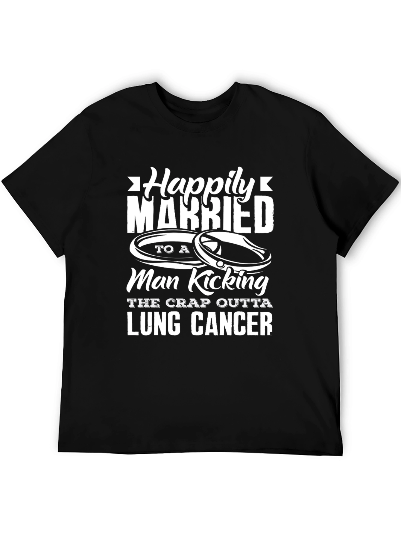 Happily Married Lung Cancer Awareness T-Shirt