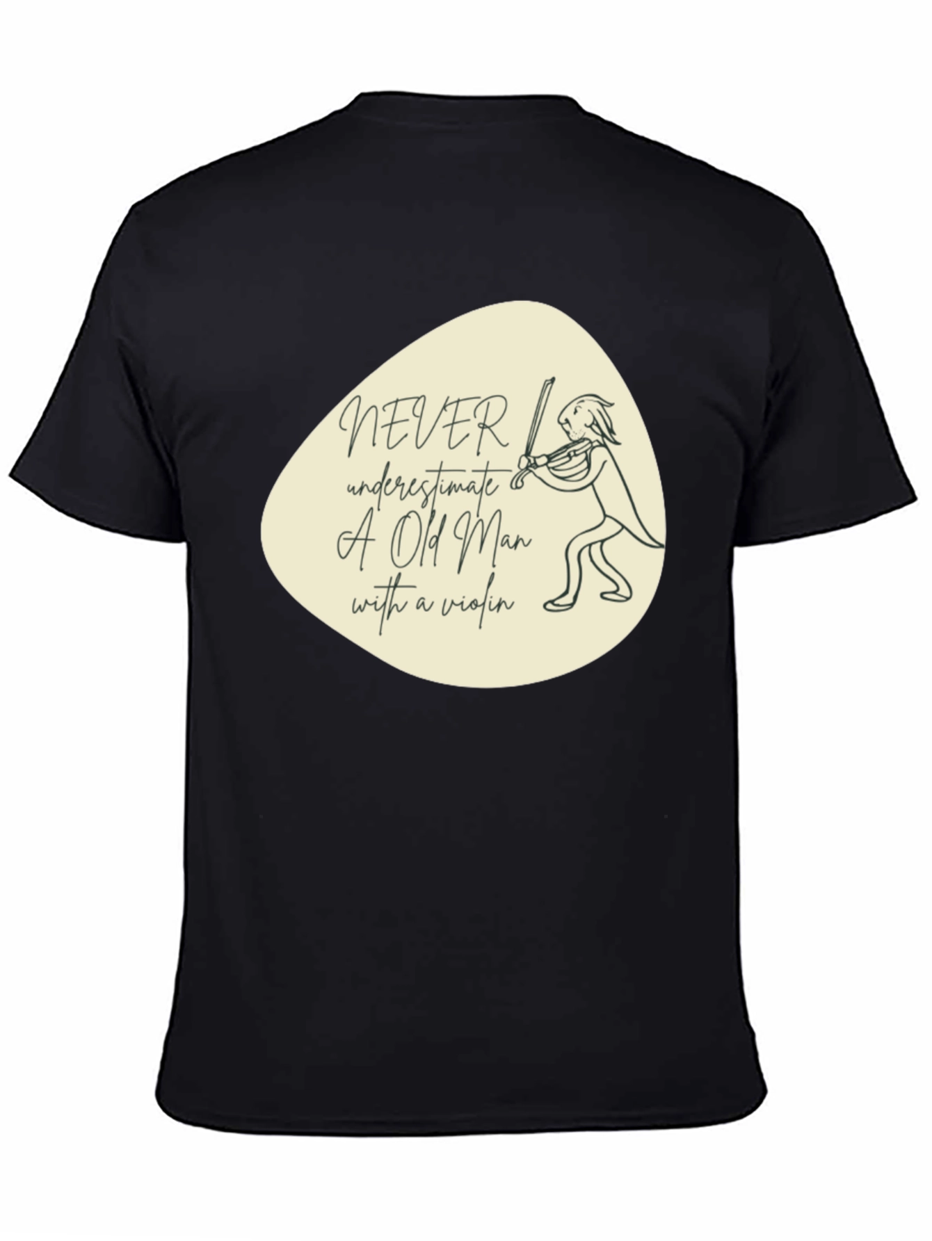 Never Underestimate Violin Old Man T-Shirt